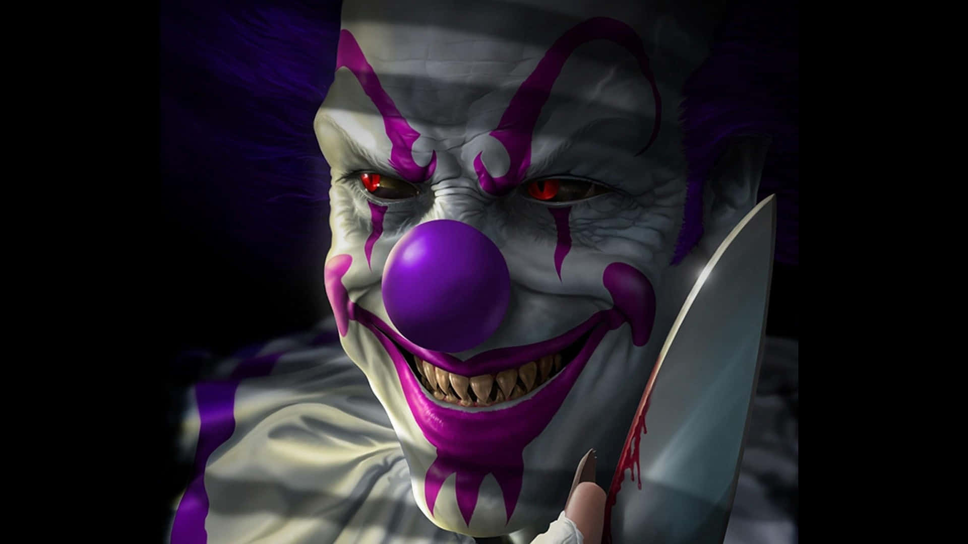 Caption: Thrilling Portrait Of The Evil Joker Wallpaper