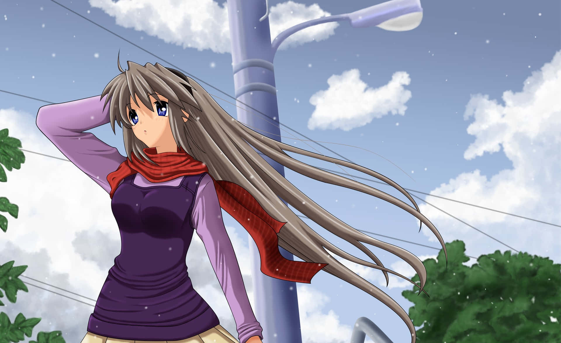 Caption: Tomoyo Sakagami - A Standout Character From Clannad Wallpaper