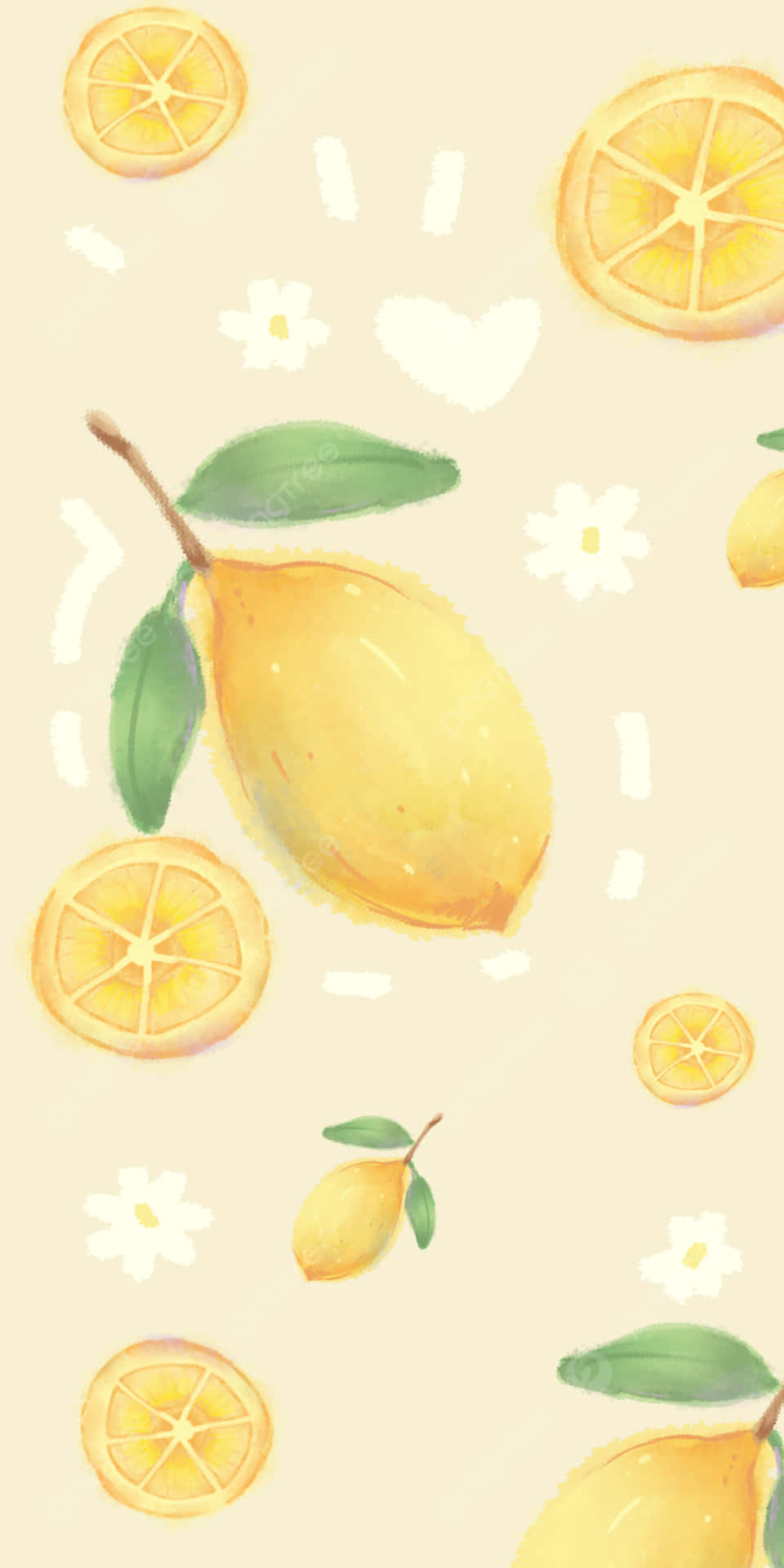Caption: Vibrant Lemon Wallpaper