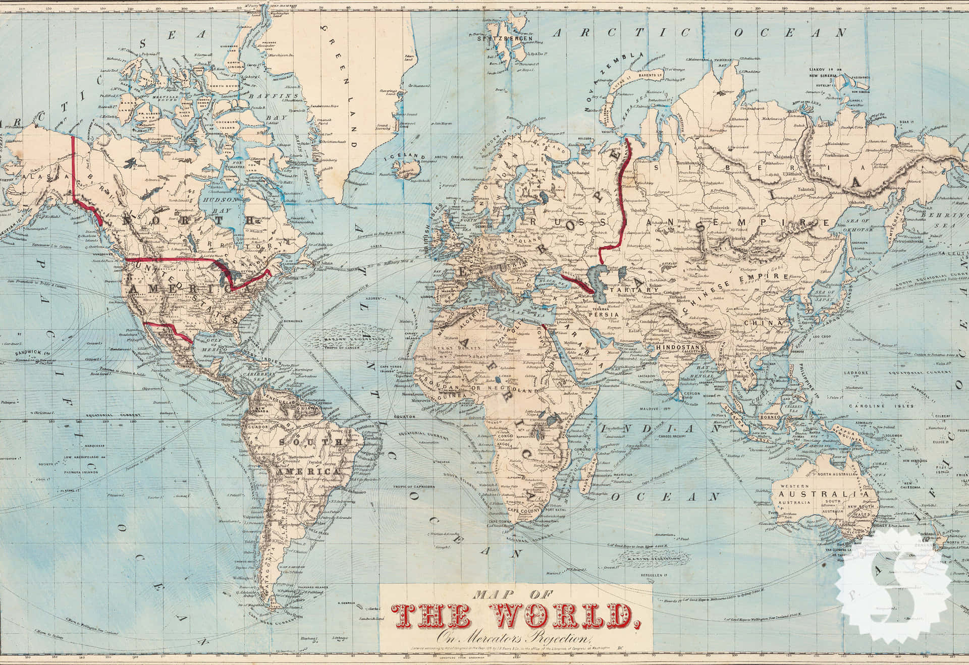 Caption: Vintage Cartographer's Delight - Antique World Map Wallpaper