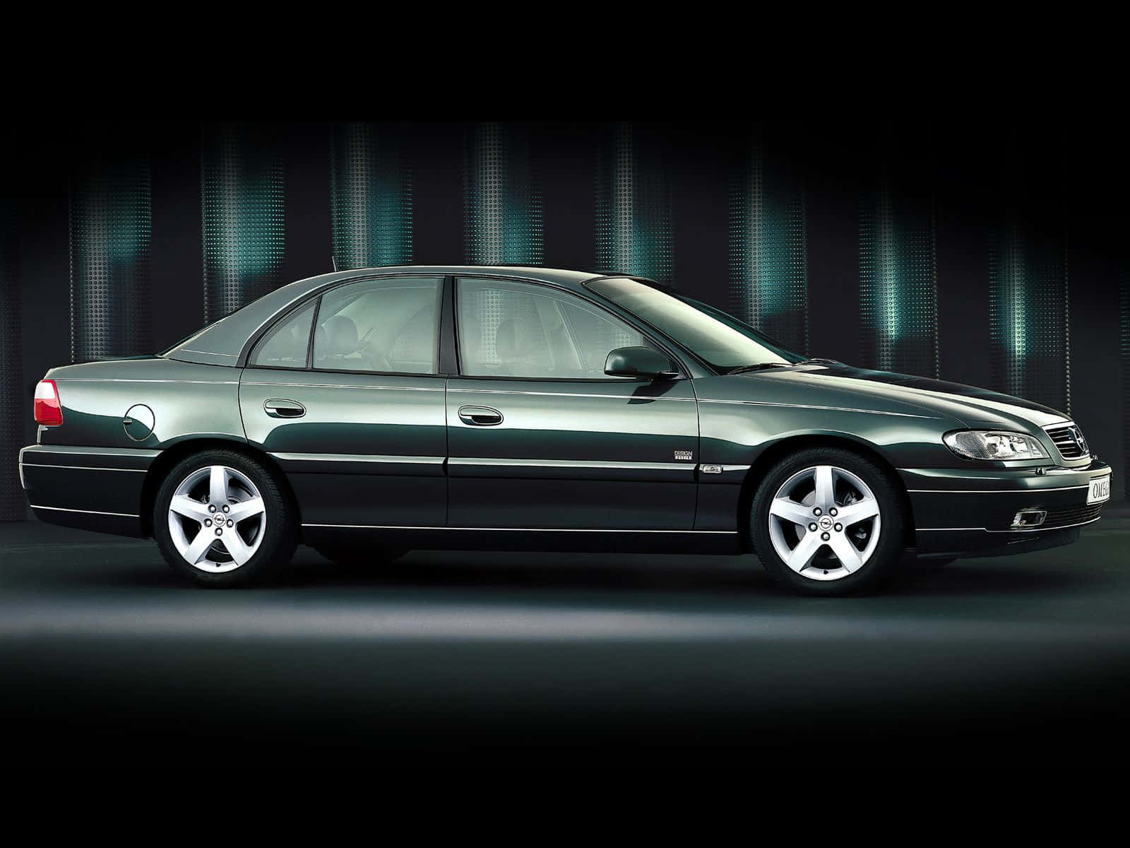 Caption: Vintage Opel Omega Roaring On The Highway Wallpaper