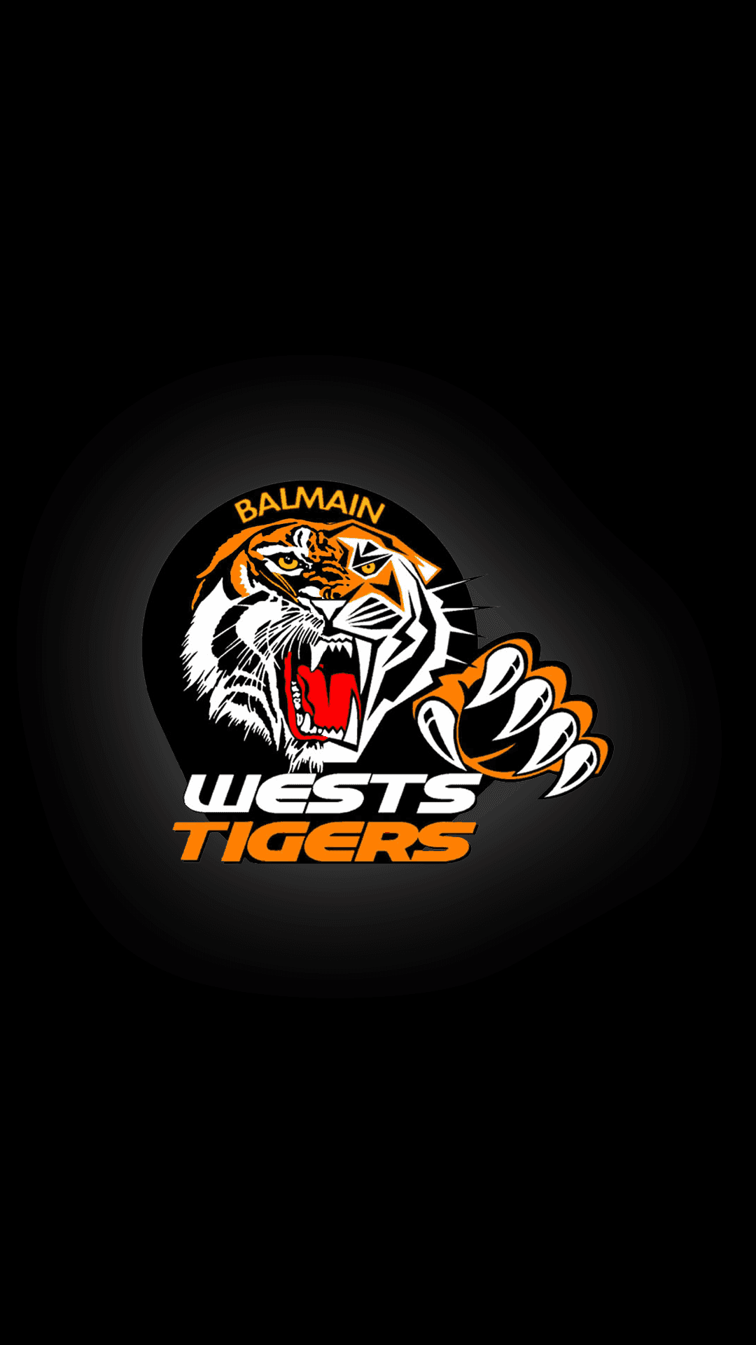 Caption: Wests Tigers In Action Wallpaper