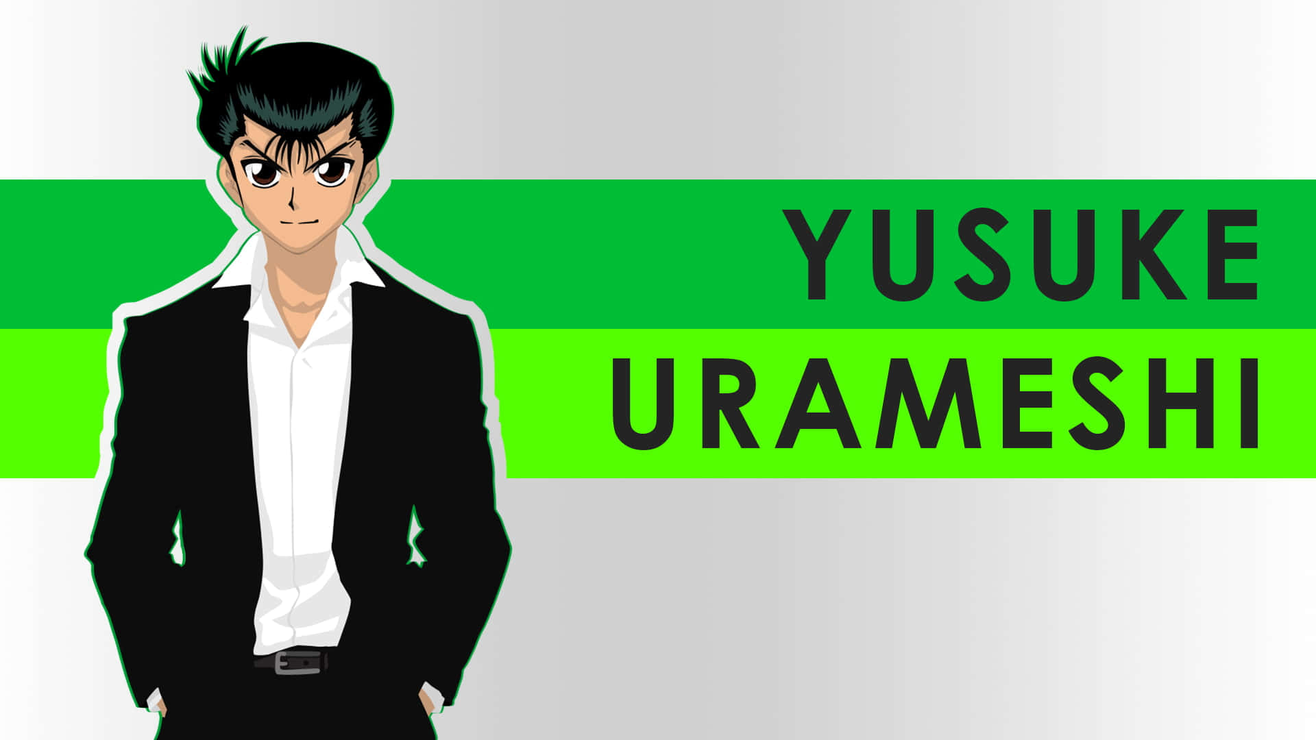 Caption: Youthful Spirit Detective Yusuke Urameshi Unleashed Wallpaper