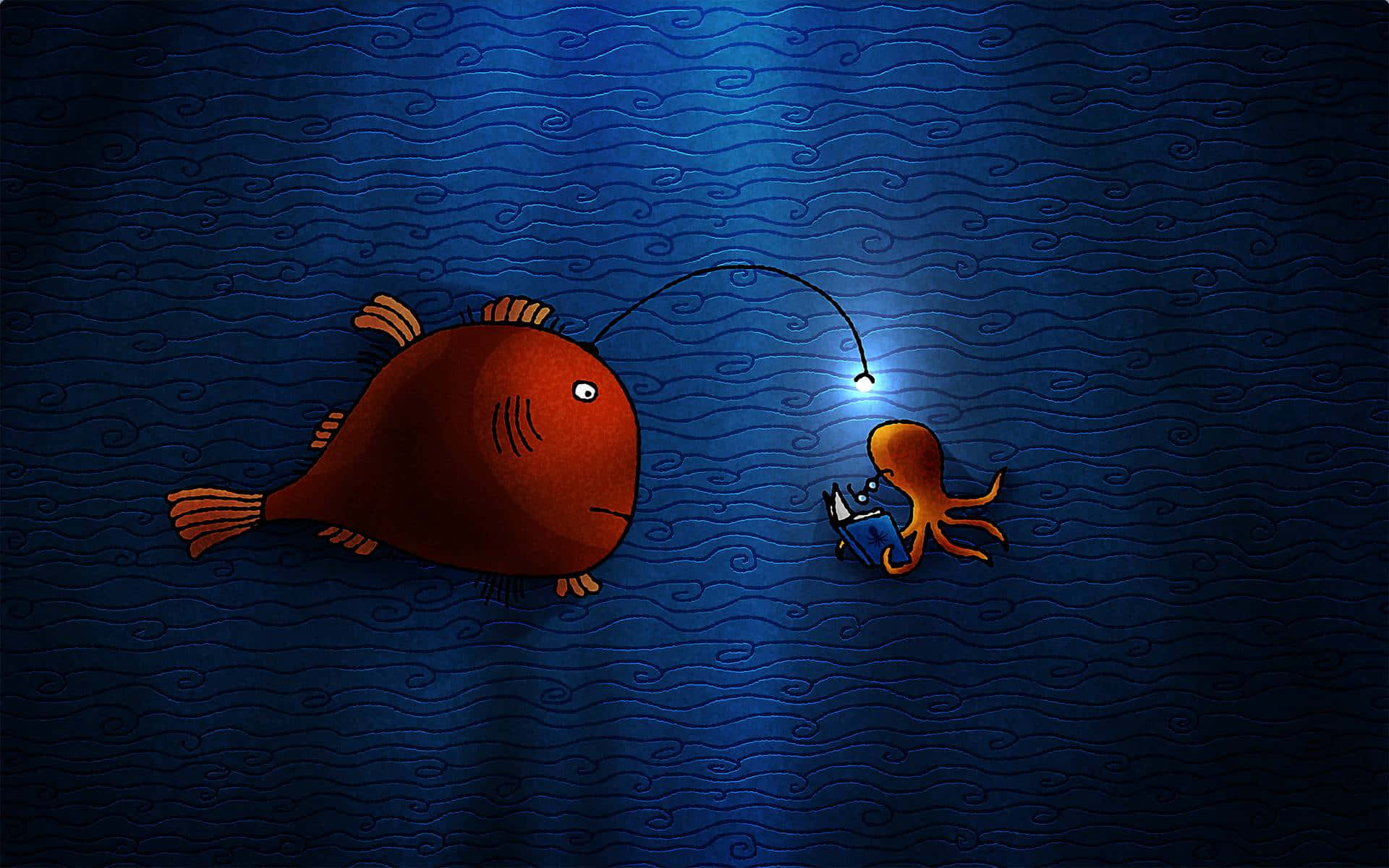 Captivating Abyss - Deep Sea Anglerfish Wallpaper