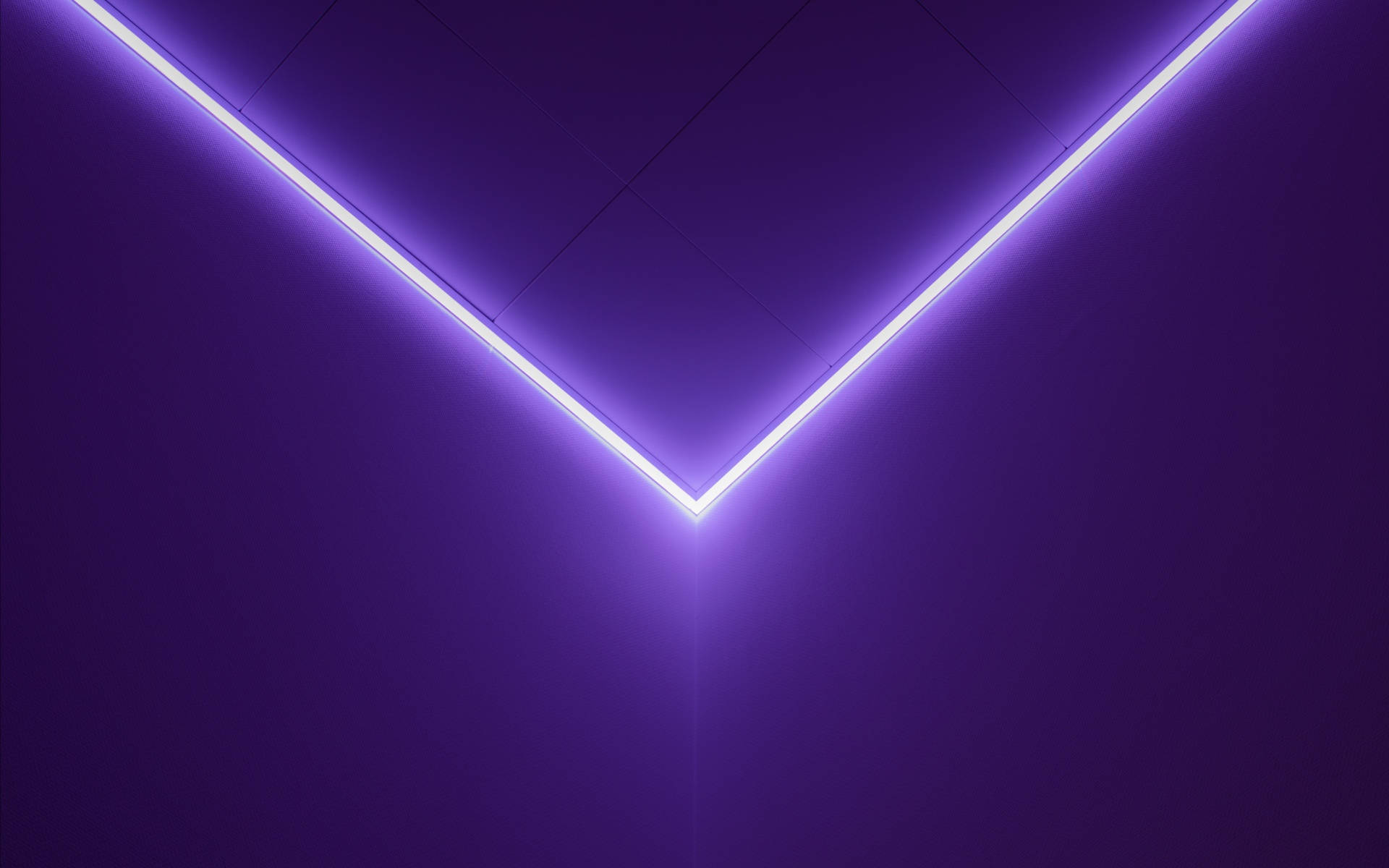 Captivating Aesthetic Purple Neon Computer Set-up Wallpaper