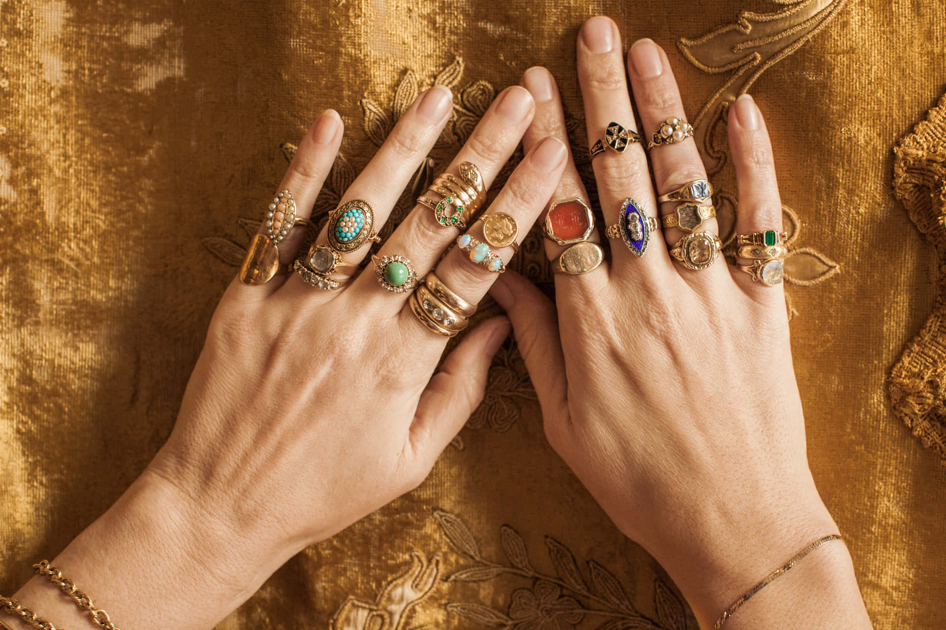 Captivating Array Of Vintage Jewelry Wallpaper