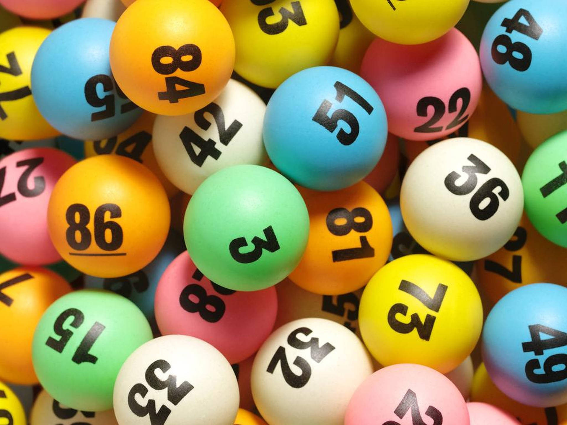 Captivating Colorful Lottery Balls Wallpaper