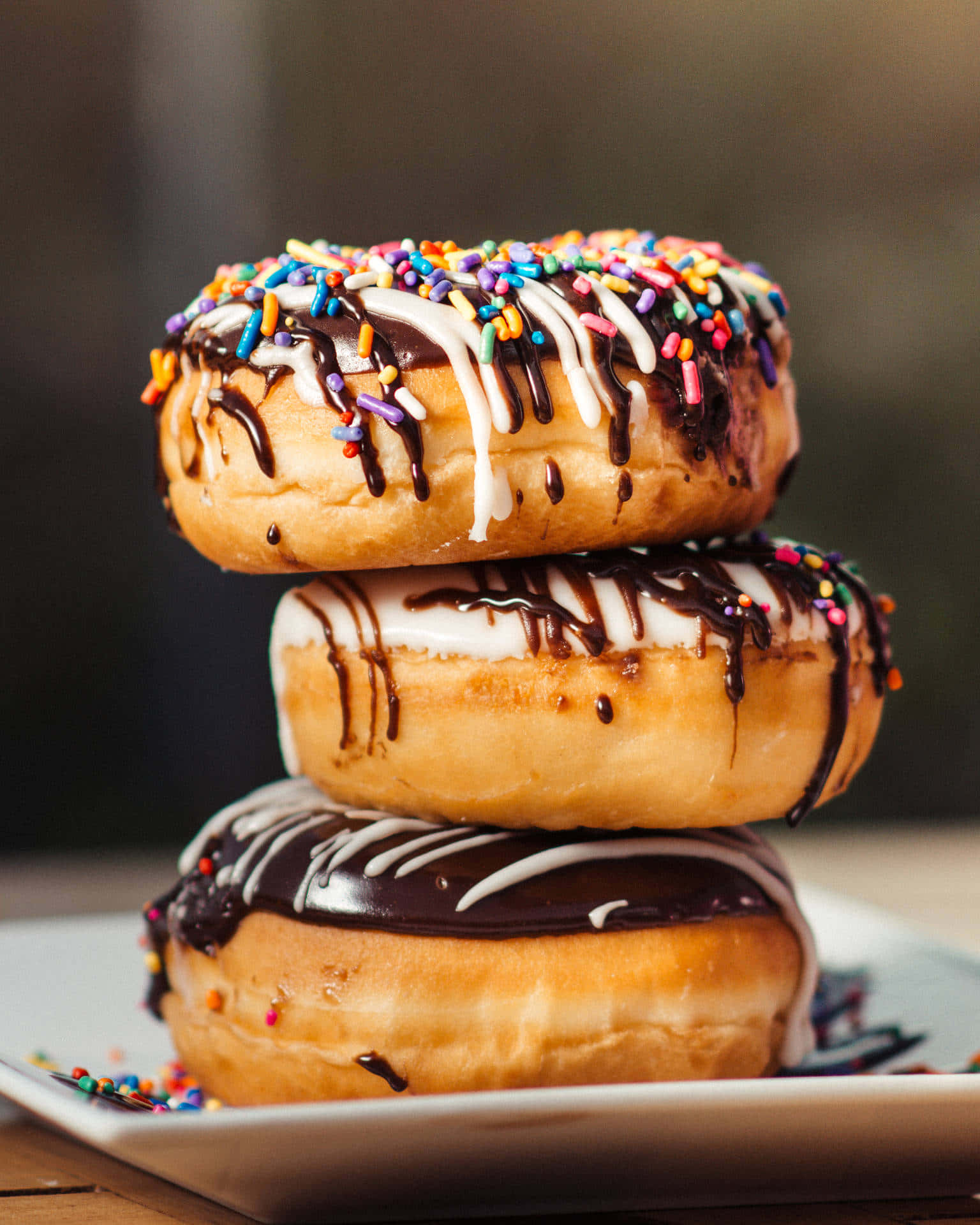 Captivating Display Of Glazed Donuts