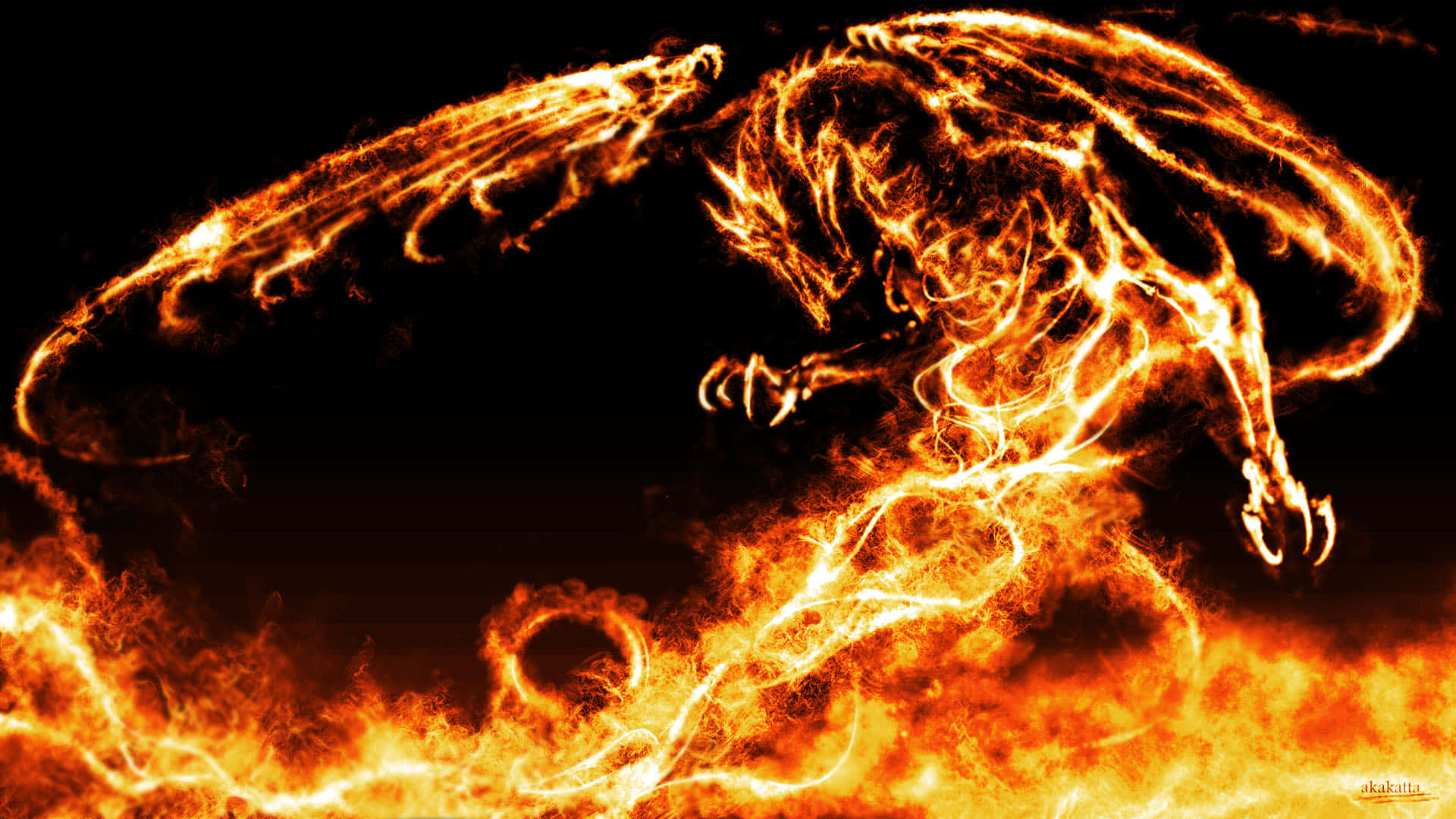 Captivating Flames: A Dance Of Passion And Power Wallpaper