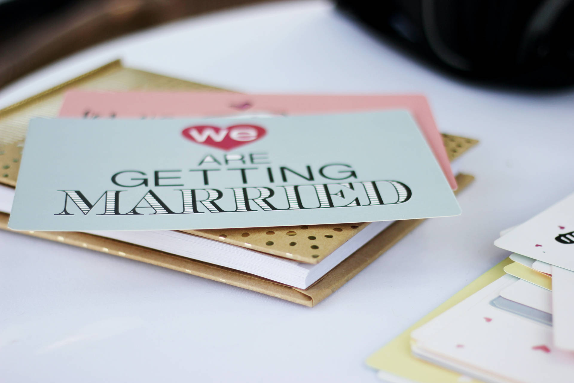 Captivating Golden Wedding Invitation Card Wallpaper