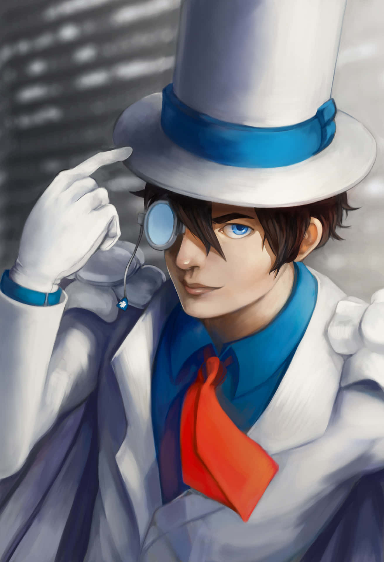 Captivating Illusionist Of Night: Kaito Kid Wallpaper