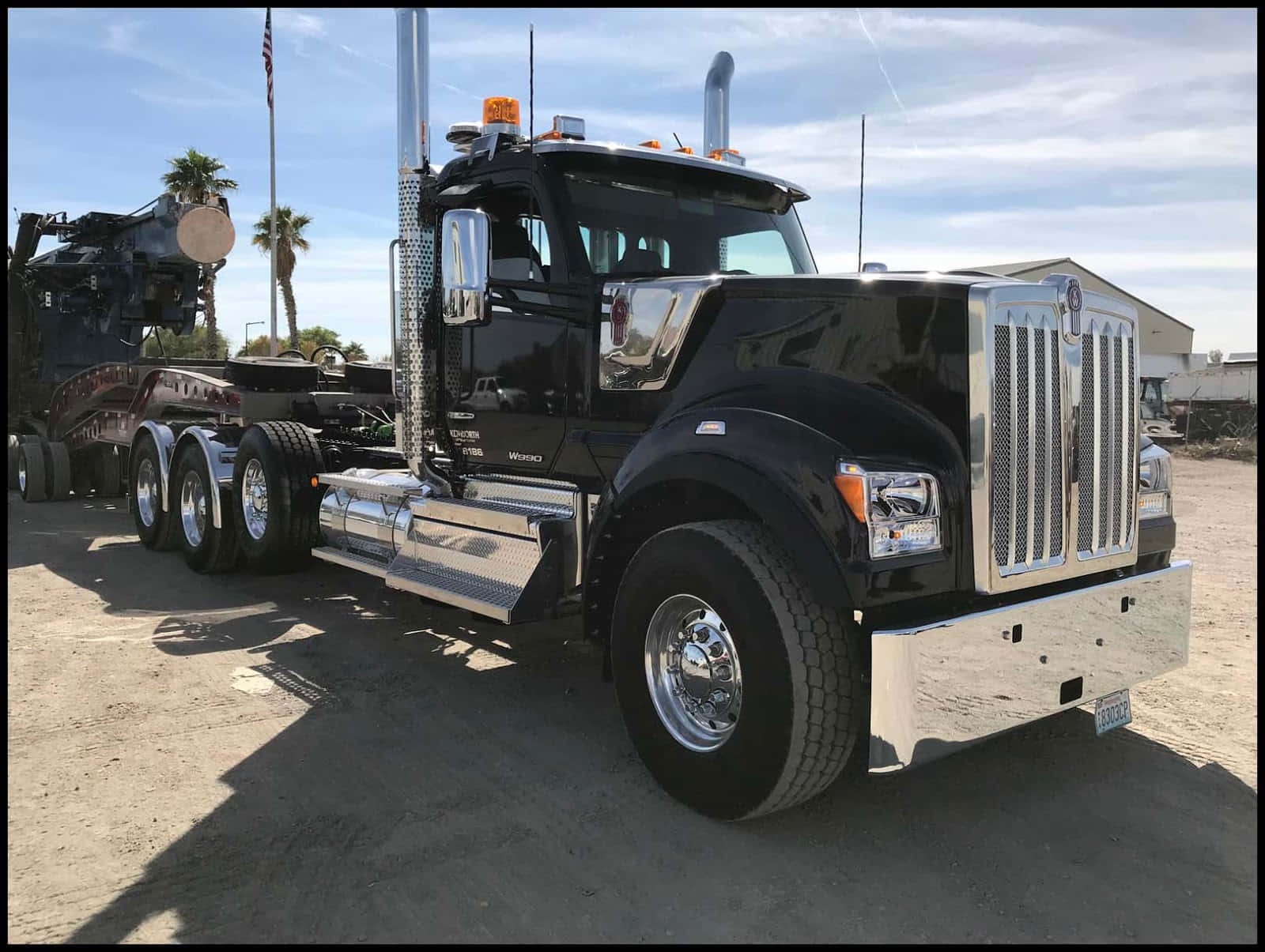 Captivating Kenworth W990 On Highway Wallpaper