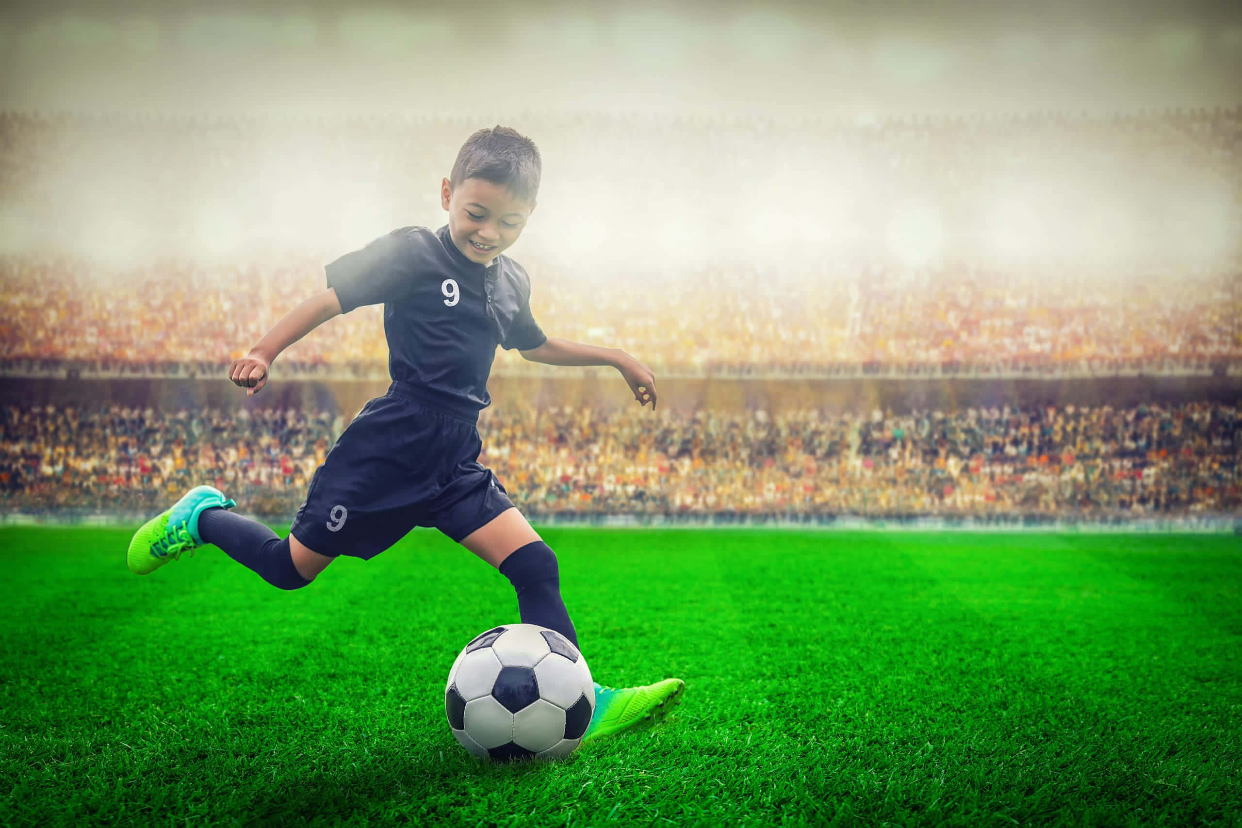 Captivating Kids Soccer Training Wallpaper