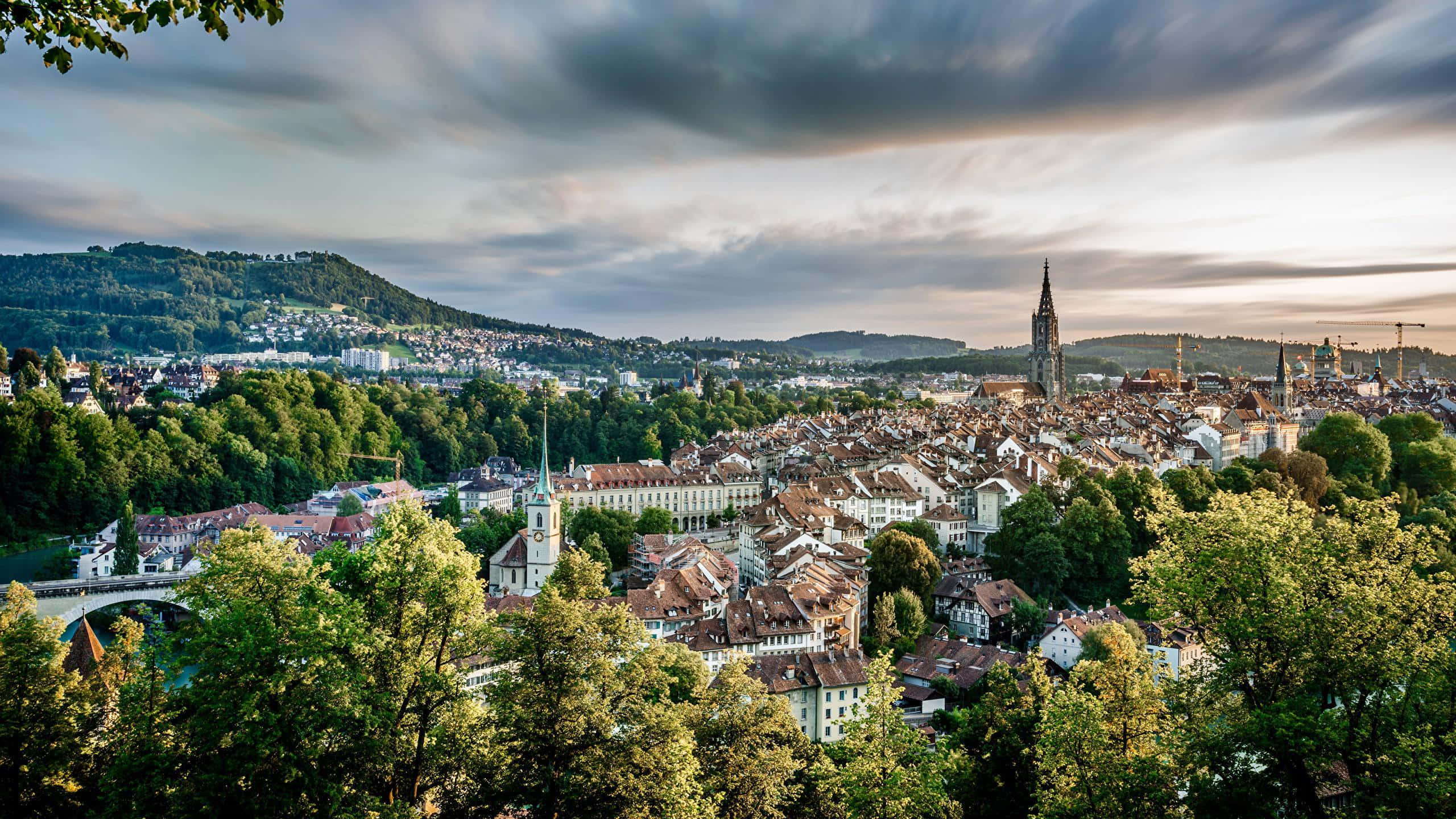 Captivating Panorama Of Bern, Switzerland Wallpaper