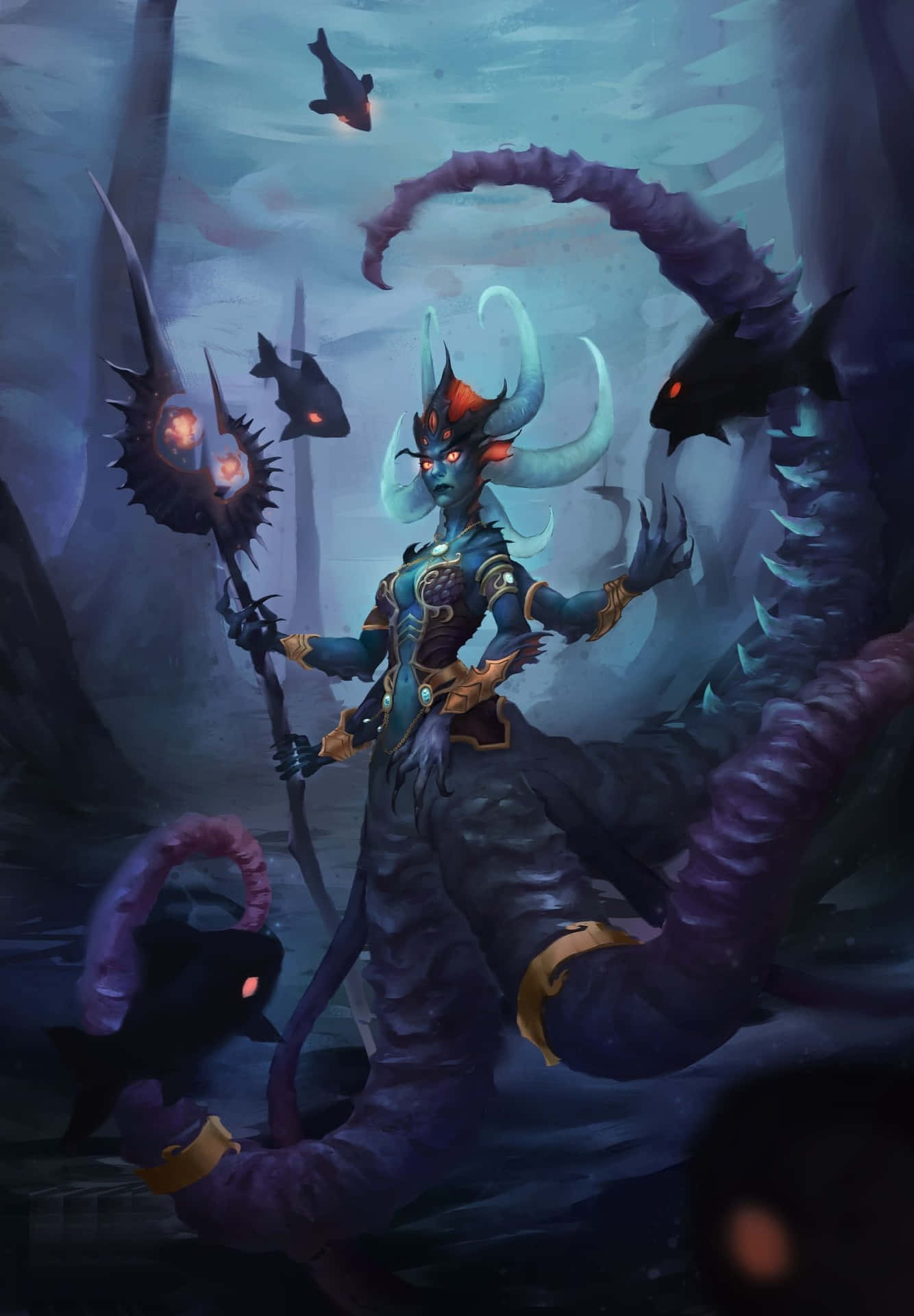 Captivating Queen Azshara Reigning Wallpaper