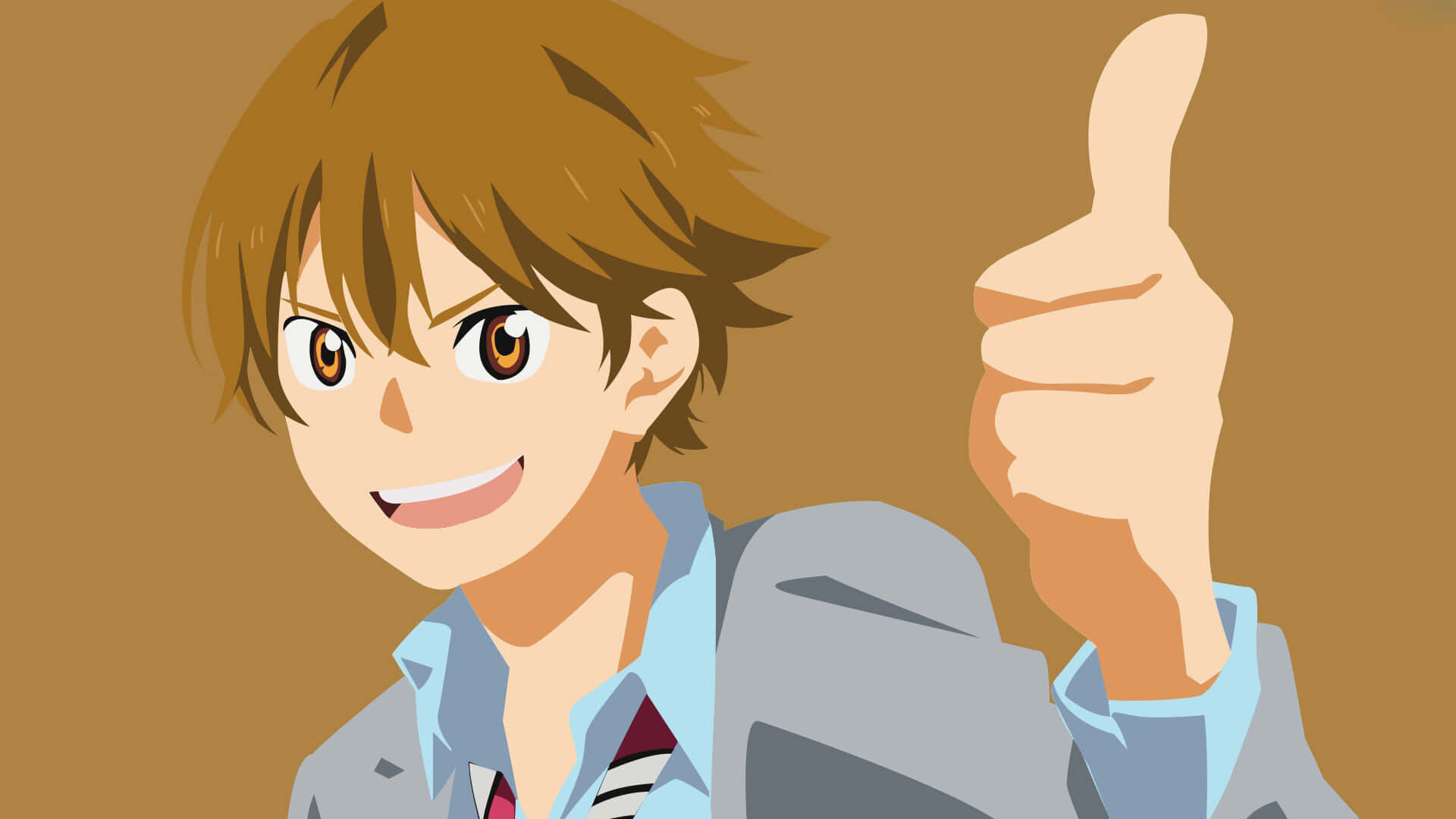 Captivating Ryota Watari Animated Character Illustration Wallpaper