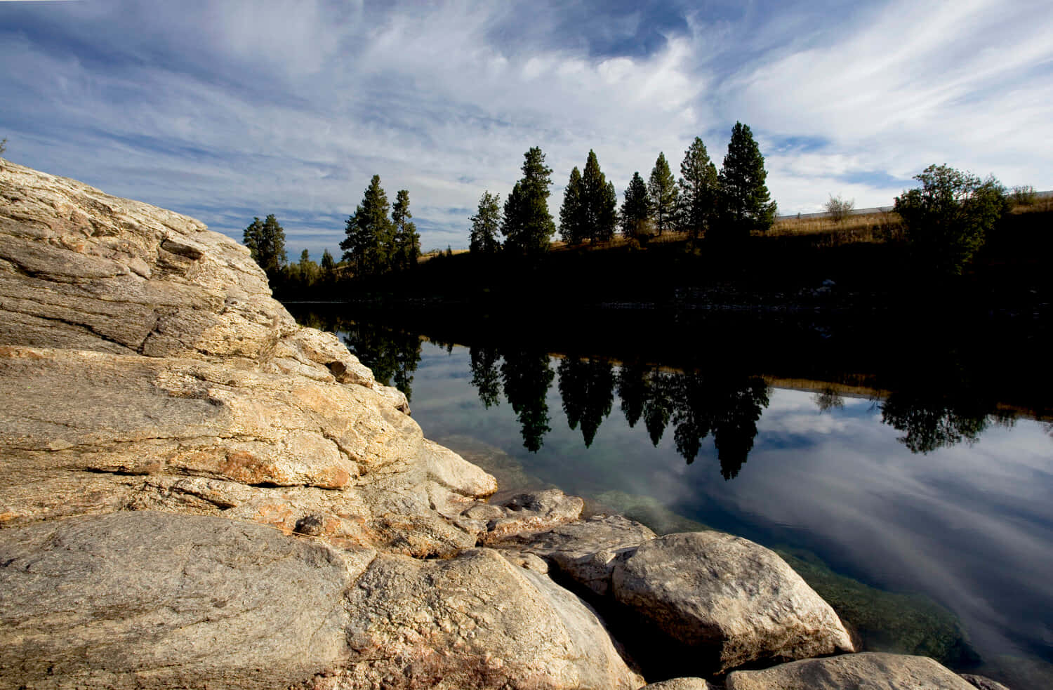 Captivating Scenic View Of Spokane River, Spokane Wallpaper