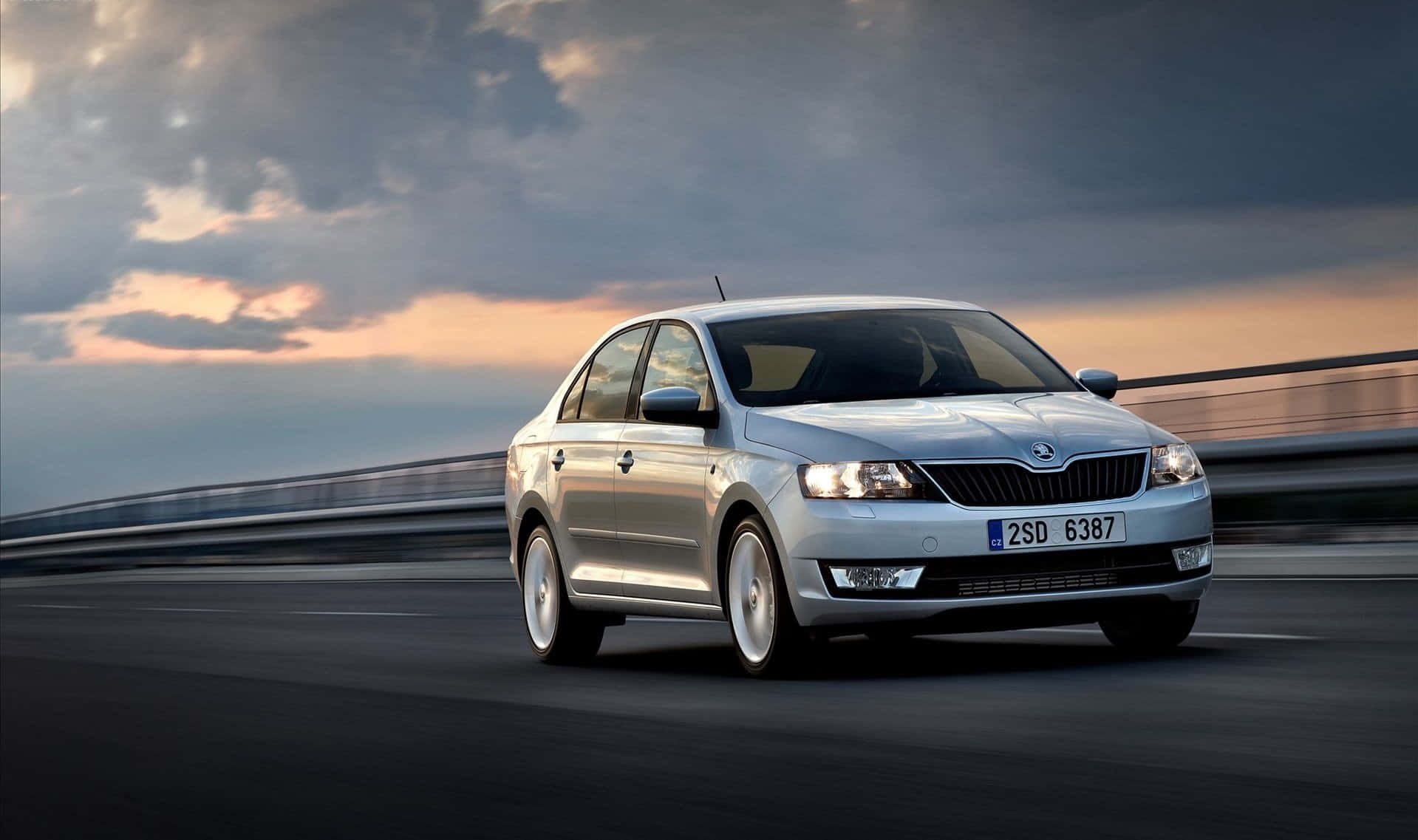 Captivating Skoda Rapid In Full Glory Wallpaper