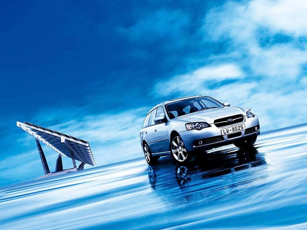 Captivating Subaru Legacy On Road Wallpaper