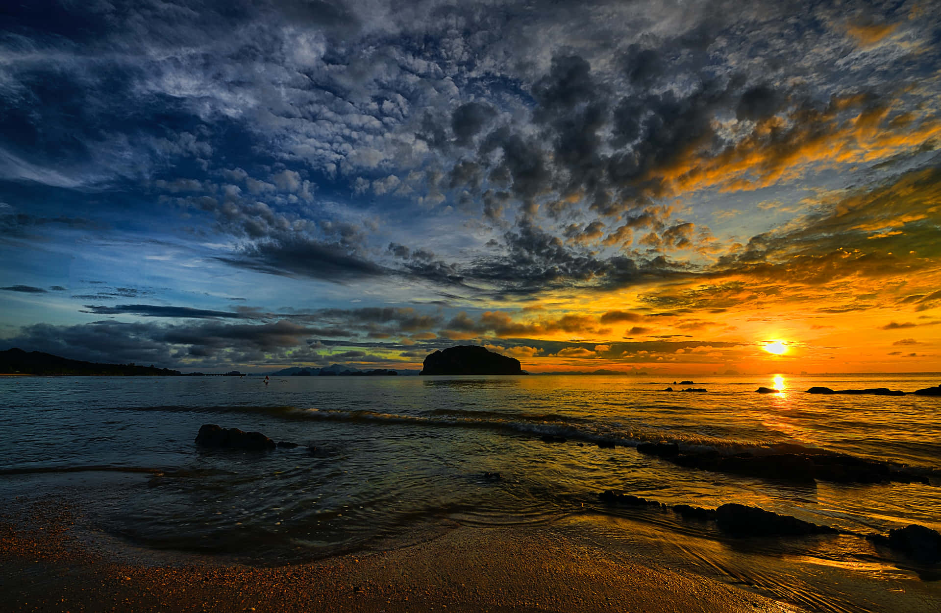 Captivating Sunset At Idyllic Beach