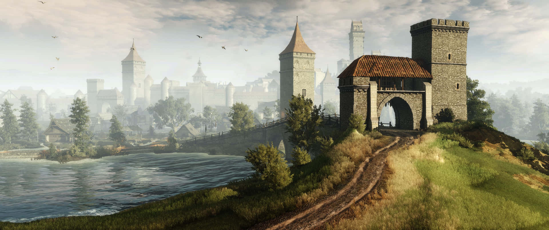 Captivating View Of Novigrad In The Witcher Series Wallpaper