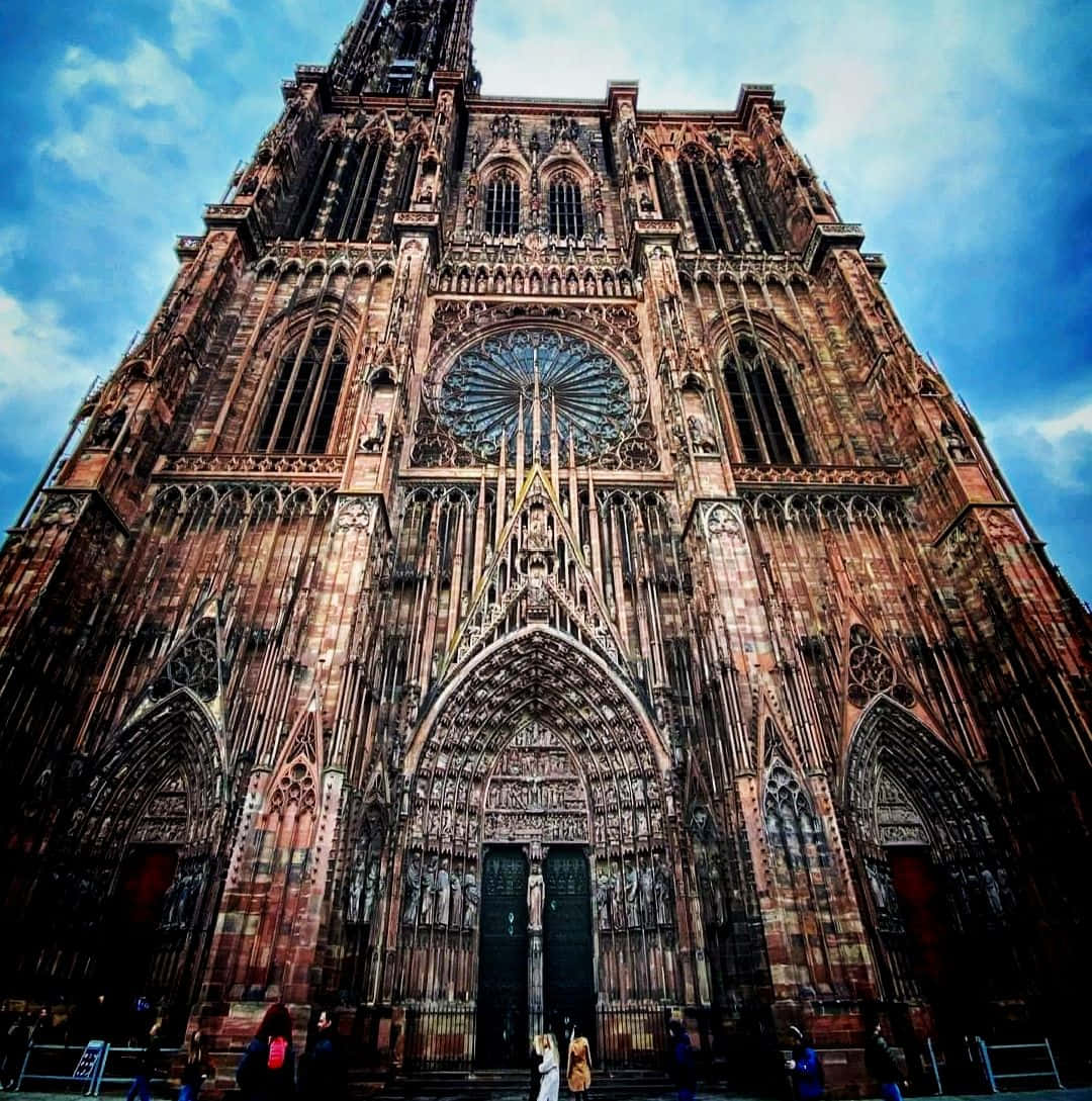 Captivating View Of Strasbourg Cathedral, France Wallpaper