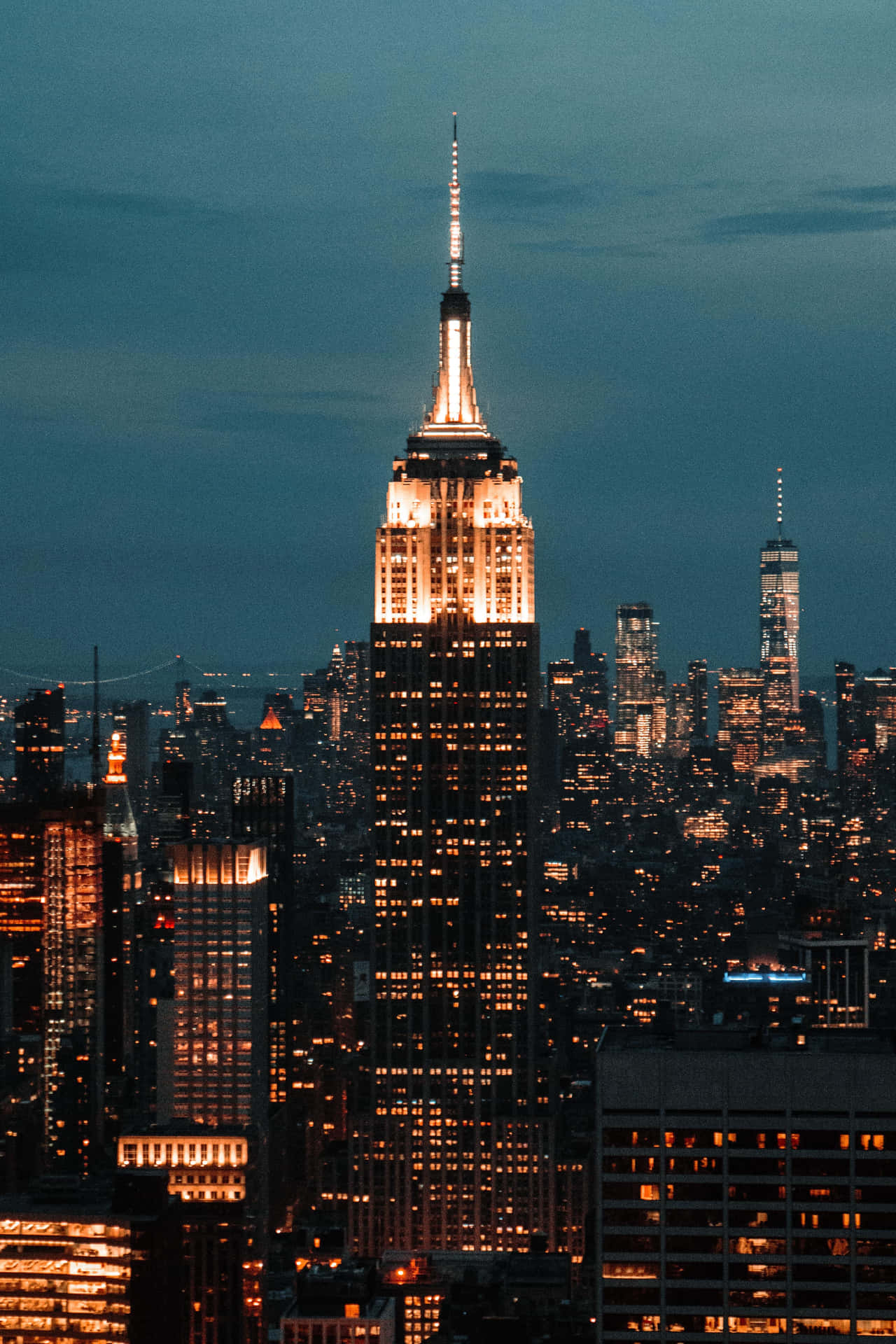 Captivating View Of The Empire State Building At Dusk