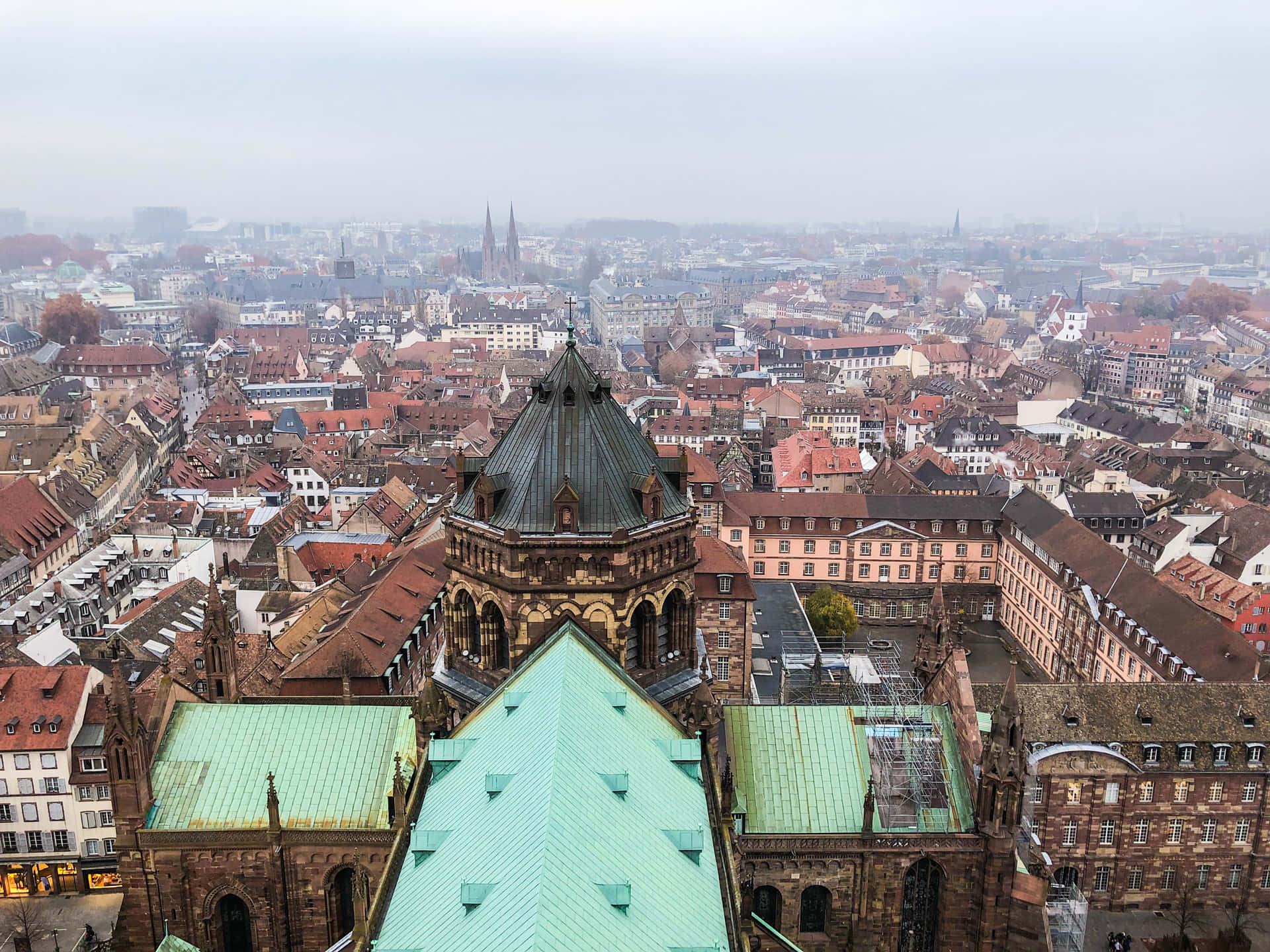 Captivating View Of The Strasbourg Cathedral, France Wallpaper