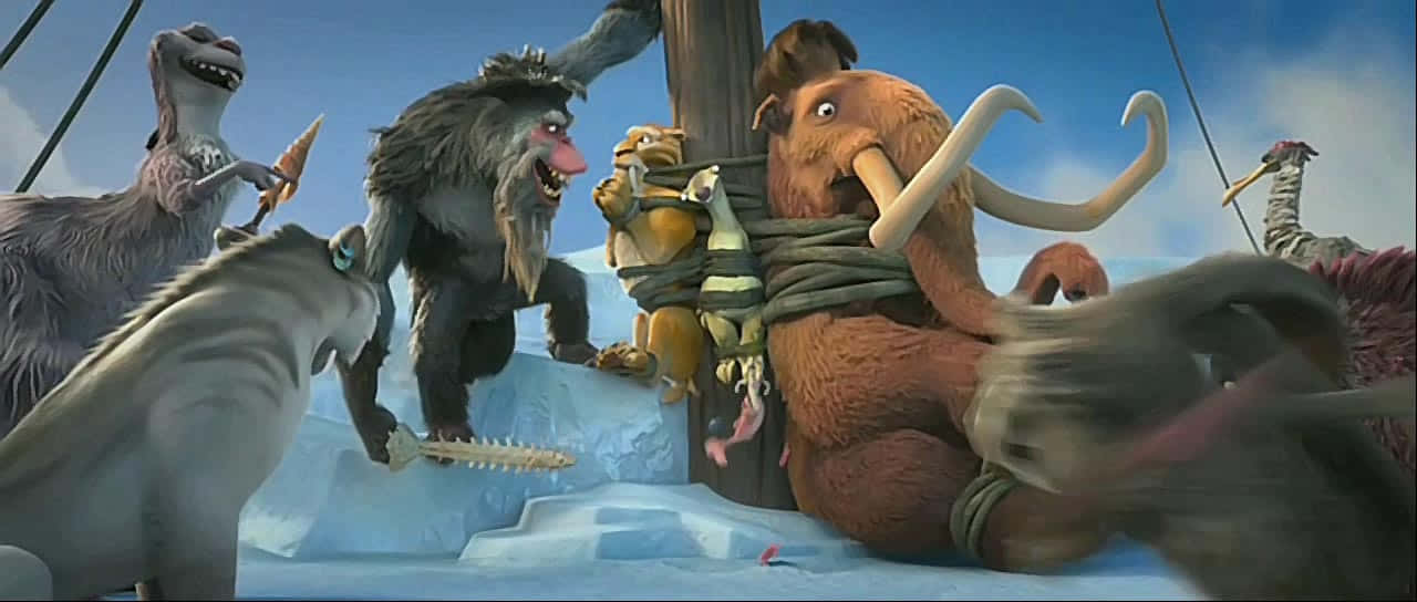 Captured Manfred From Ice Age Continental Drift Wallpaper