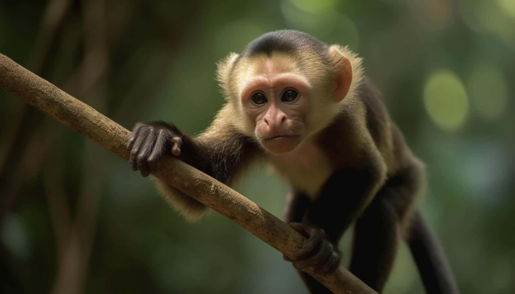 Capuchin Monkeyin Natural Habitat.jpg Wallpaper