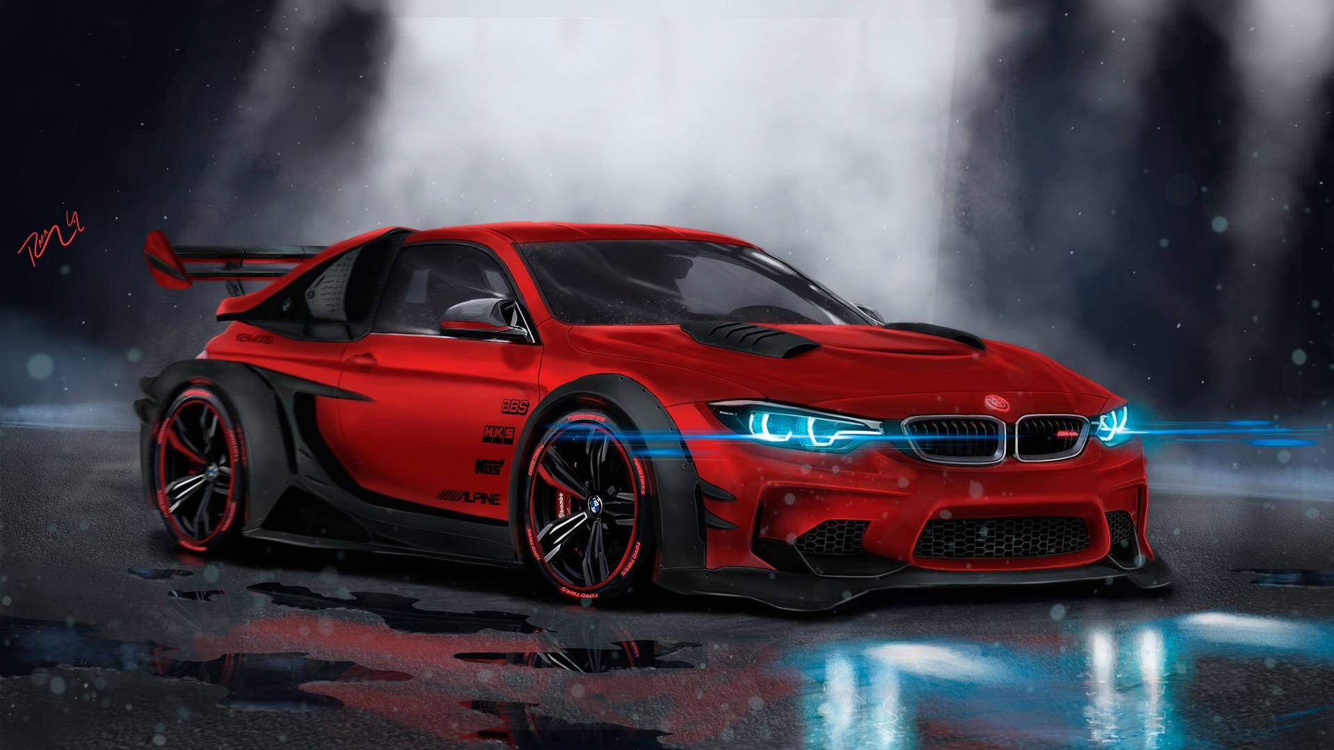 Car 4k BMW Concept Art Wallpaper