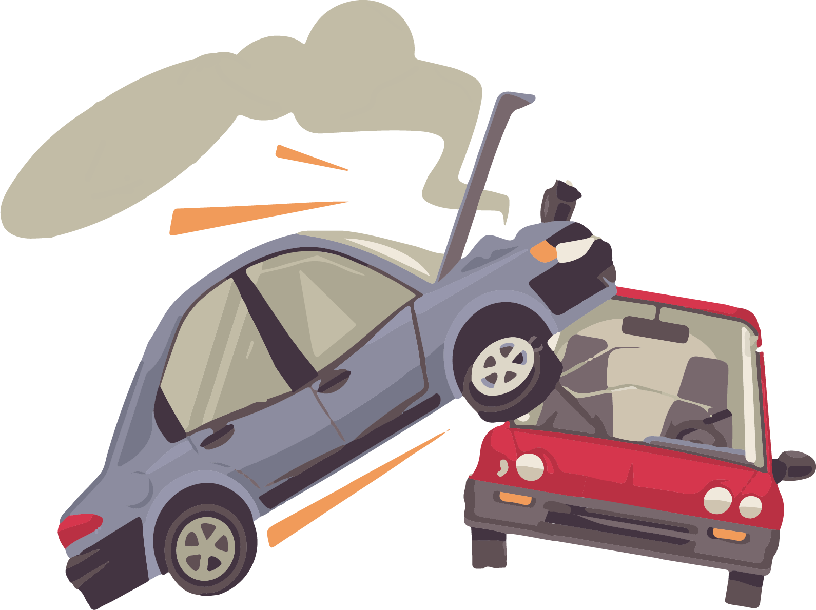 Car Accident Illustration PNG
