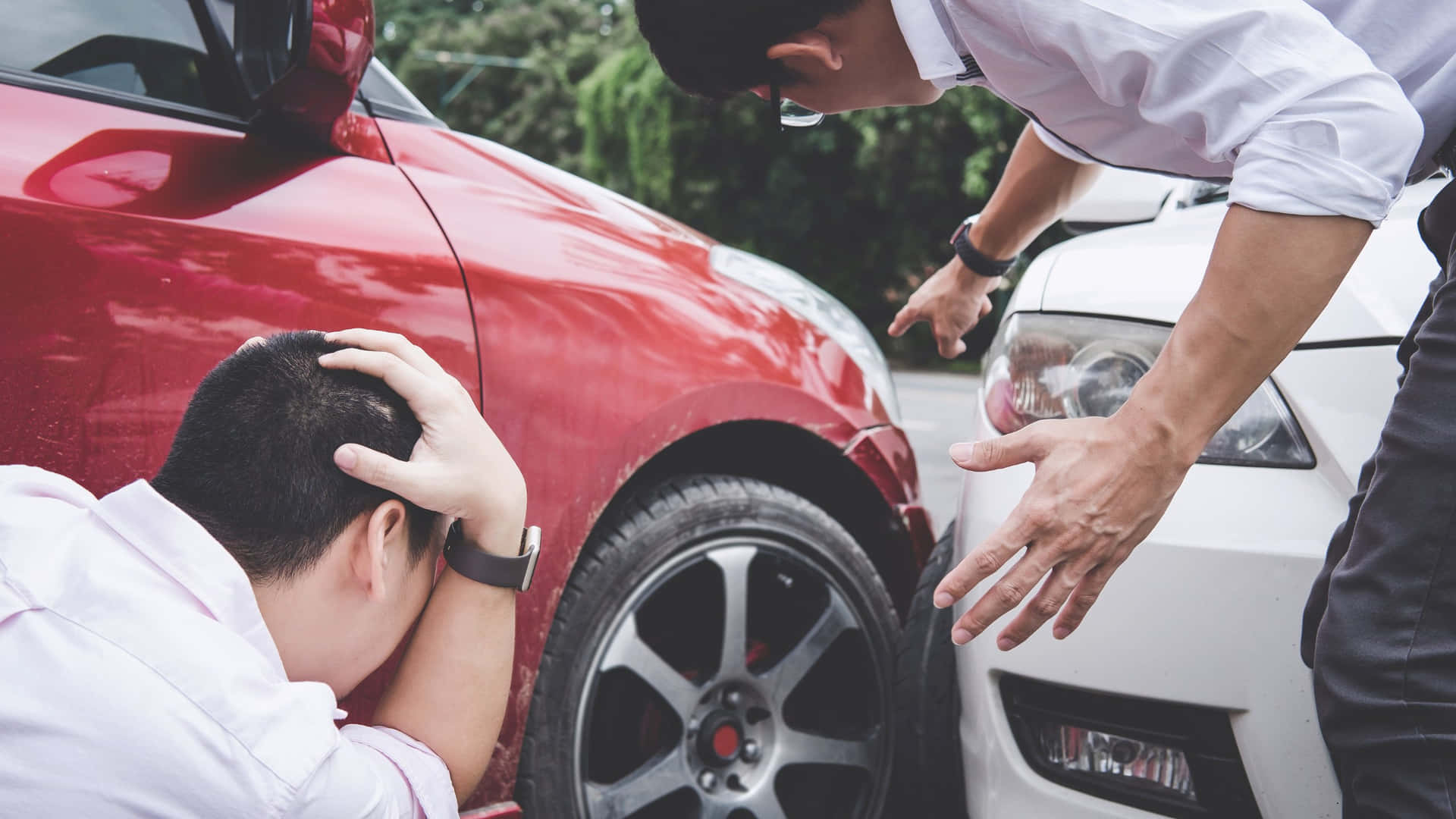 Auto-ongeluk Stress En Geschil Achtergrond