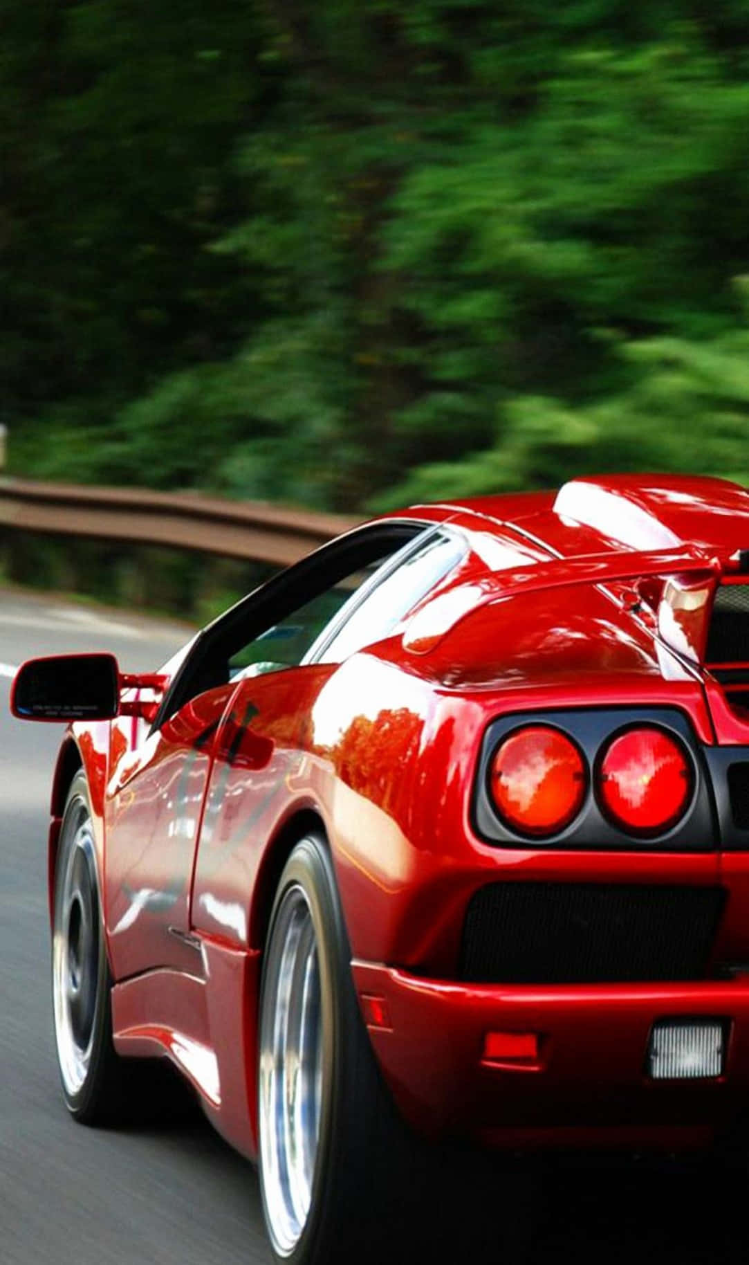 Red Lamborghini Diablo Car Android Wallpaper