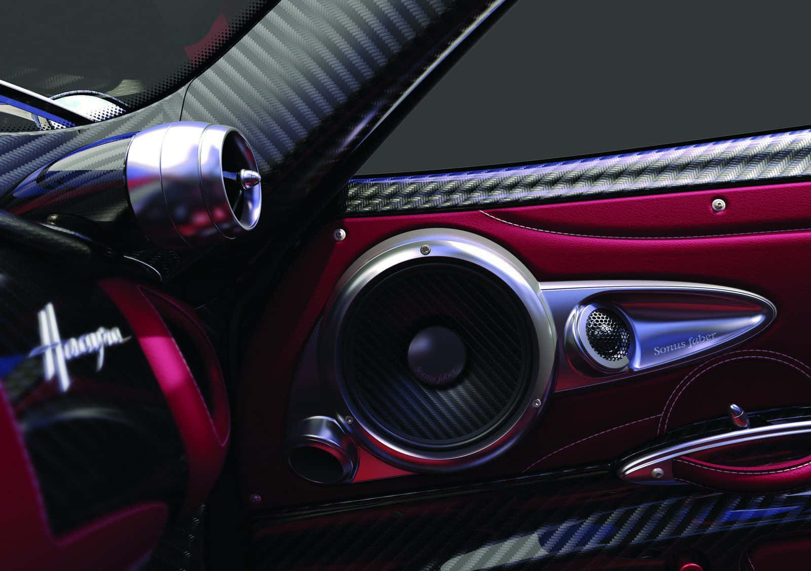 A car audio system with high-quality speakers and amplifiers Wallpaper
