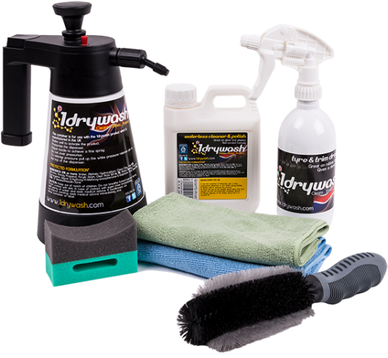 Car Cleaning Products Set PNG