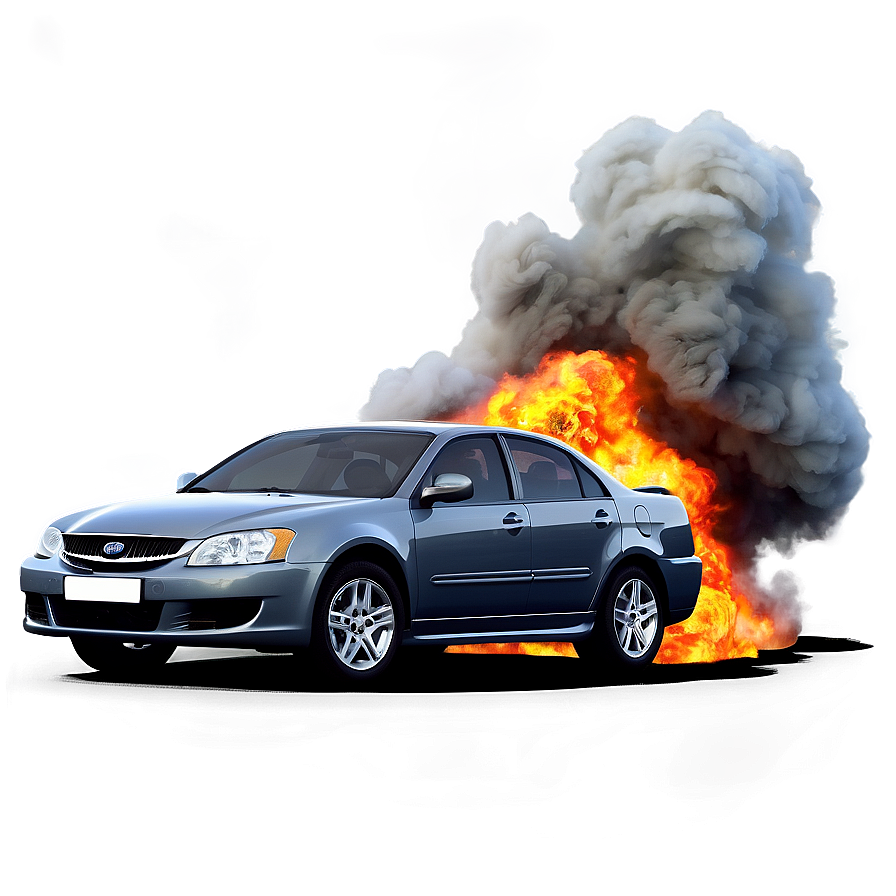 Car Crash Fire Explosion Png Eju80 PNG