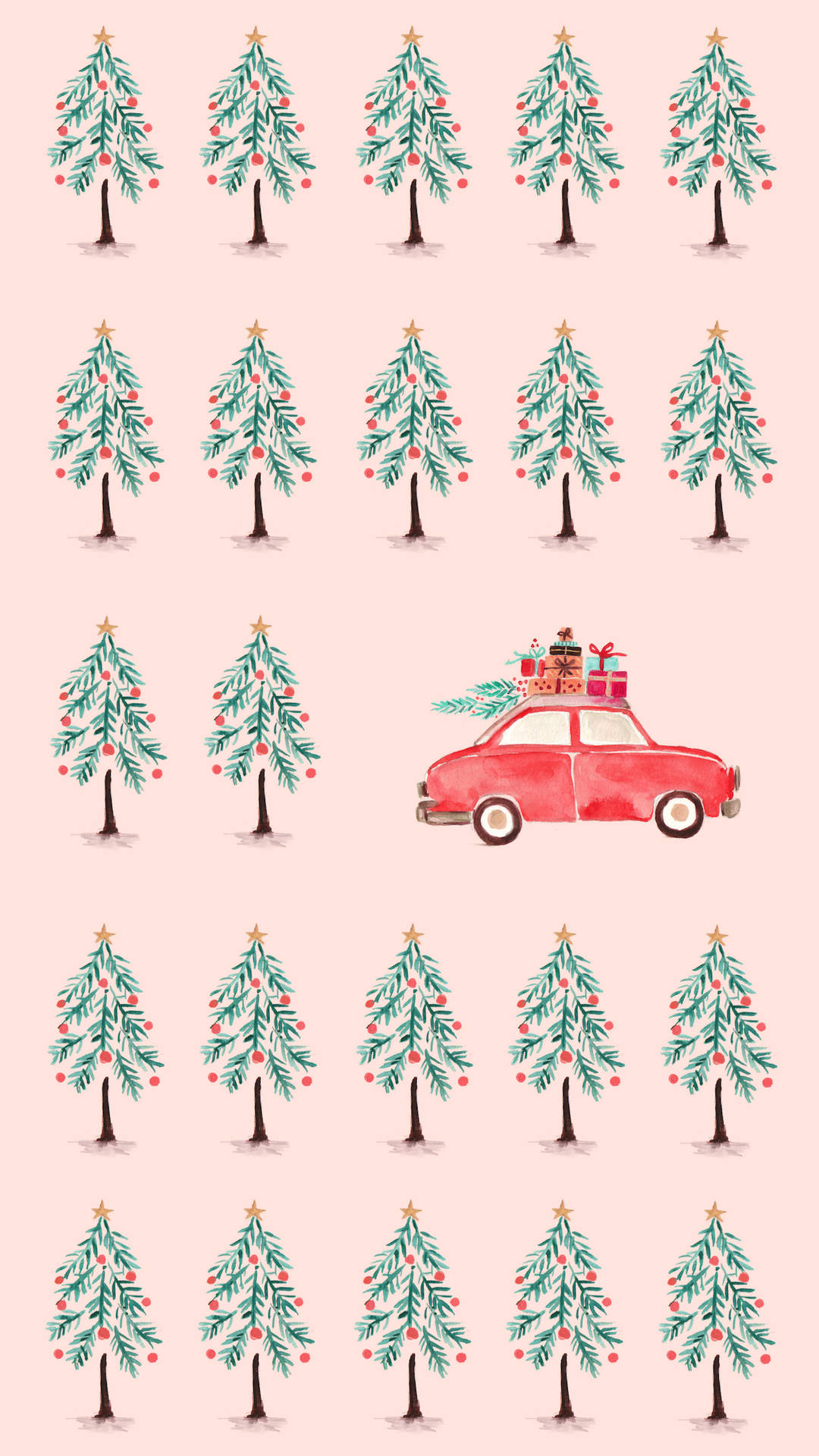 Car Delivery Christmas Phone Wallpaper