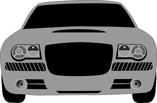 Car Front View Silhouette PNG
