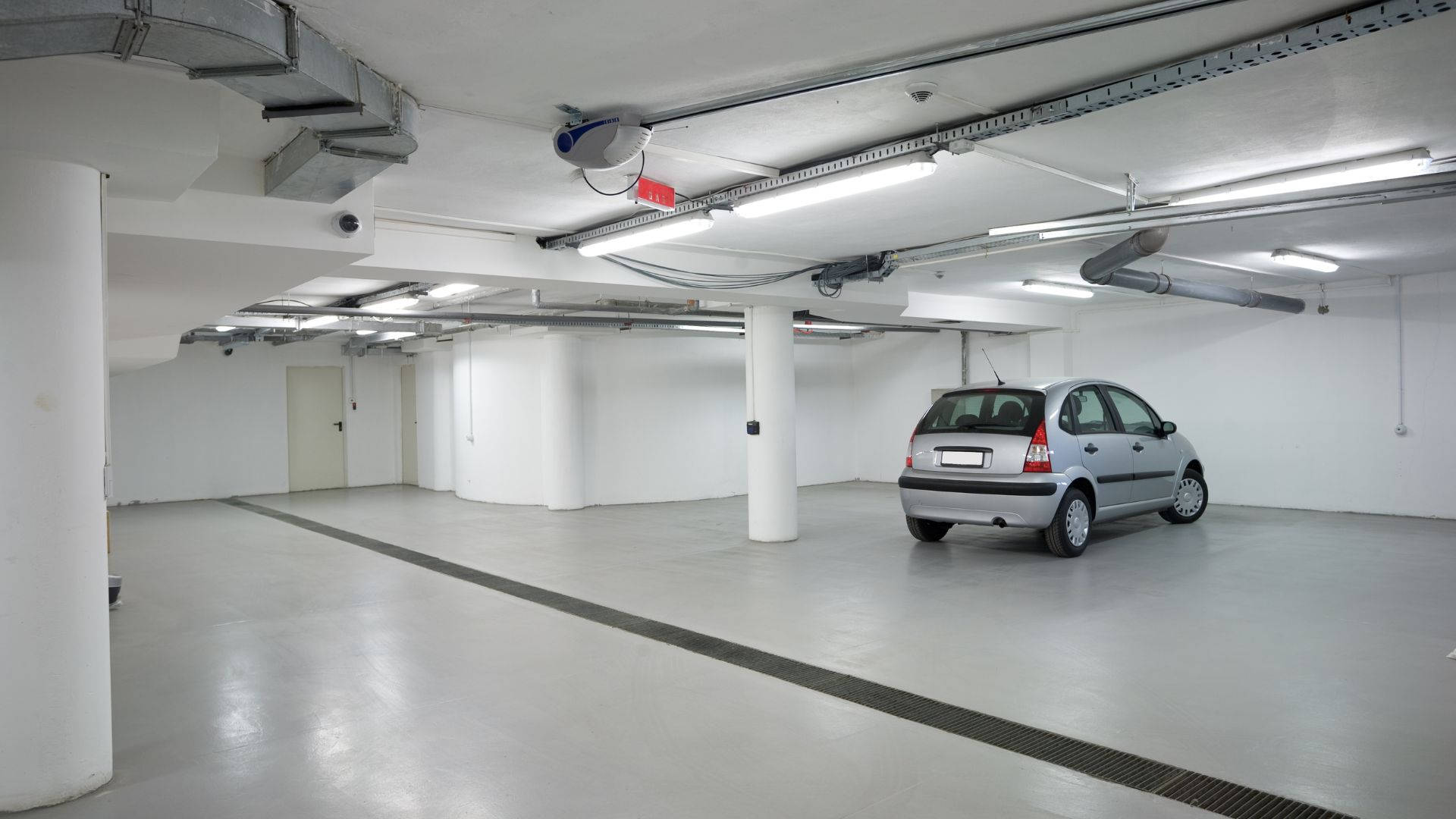 Car Garage Modern Minimalist Parking Lot Wallpaper