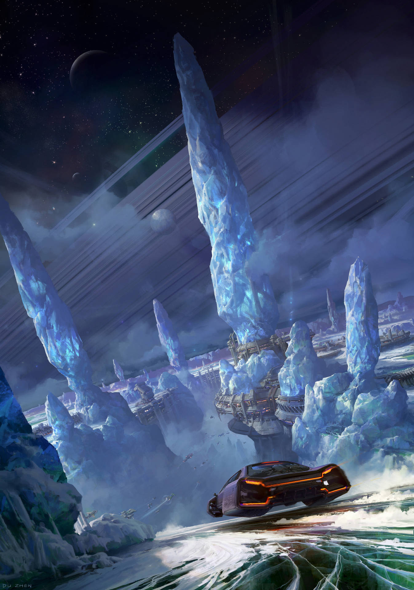 Car, Glaciers, Sci-fi, Speed Wallpaper