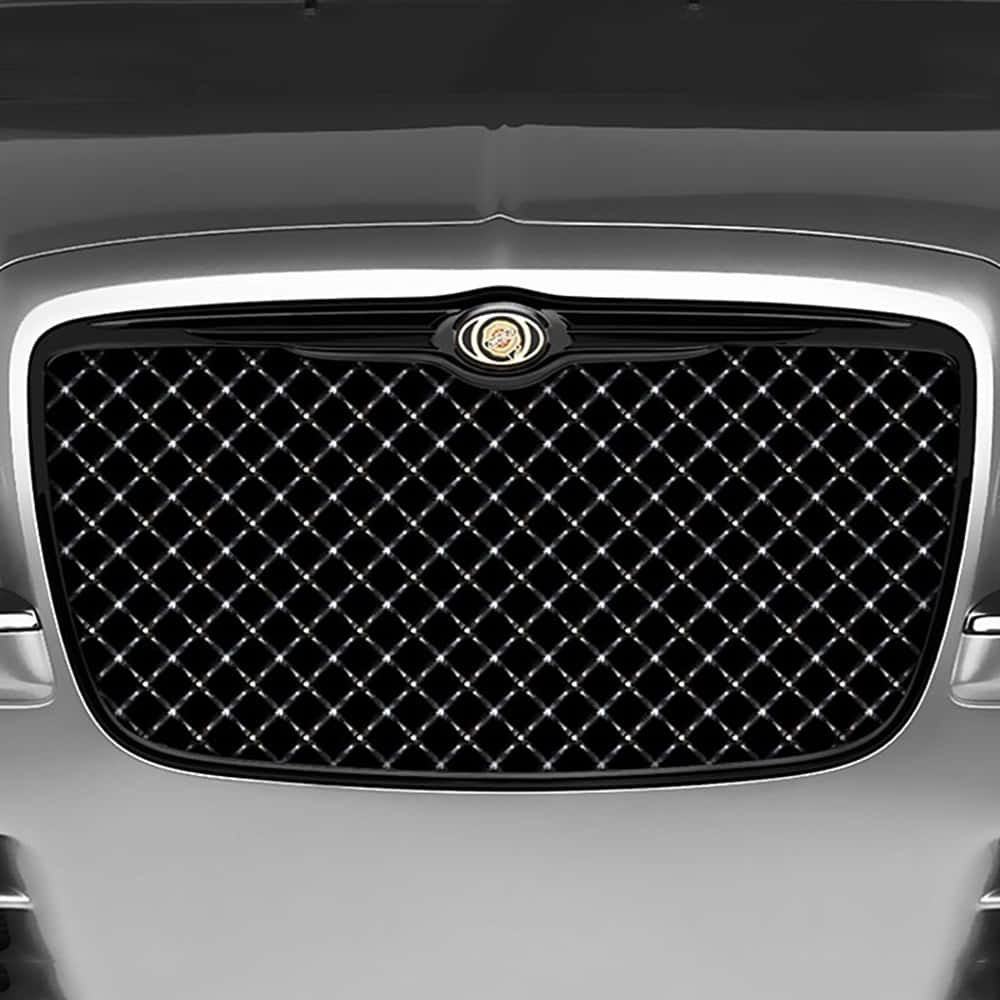 Close-up Van Een Slanke Auto Grille Achtergrond