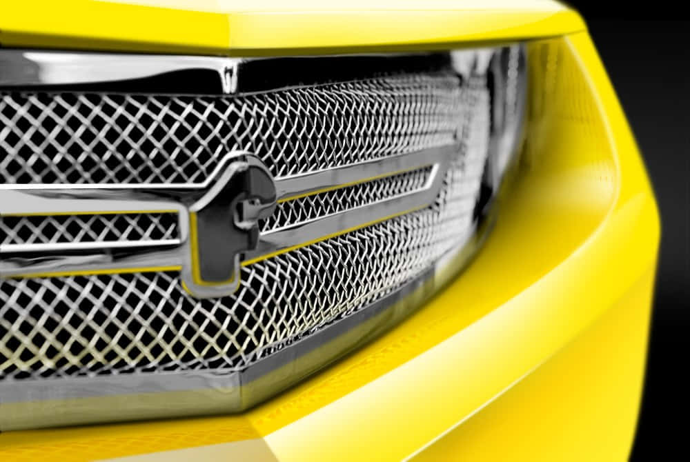 Close-up Van Een Slank Auto Grille Ontwerp Achtergrond