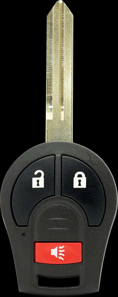 Car Key Fobwith Integrated Metal Key PNG