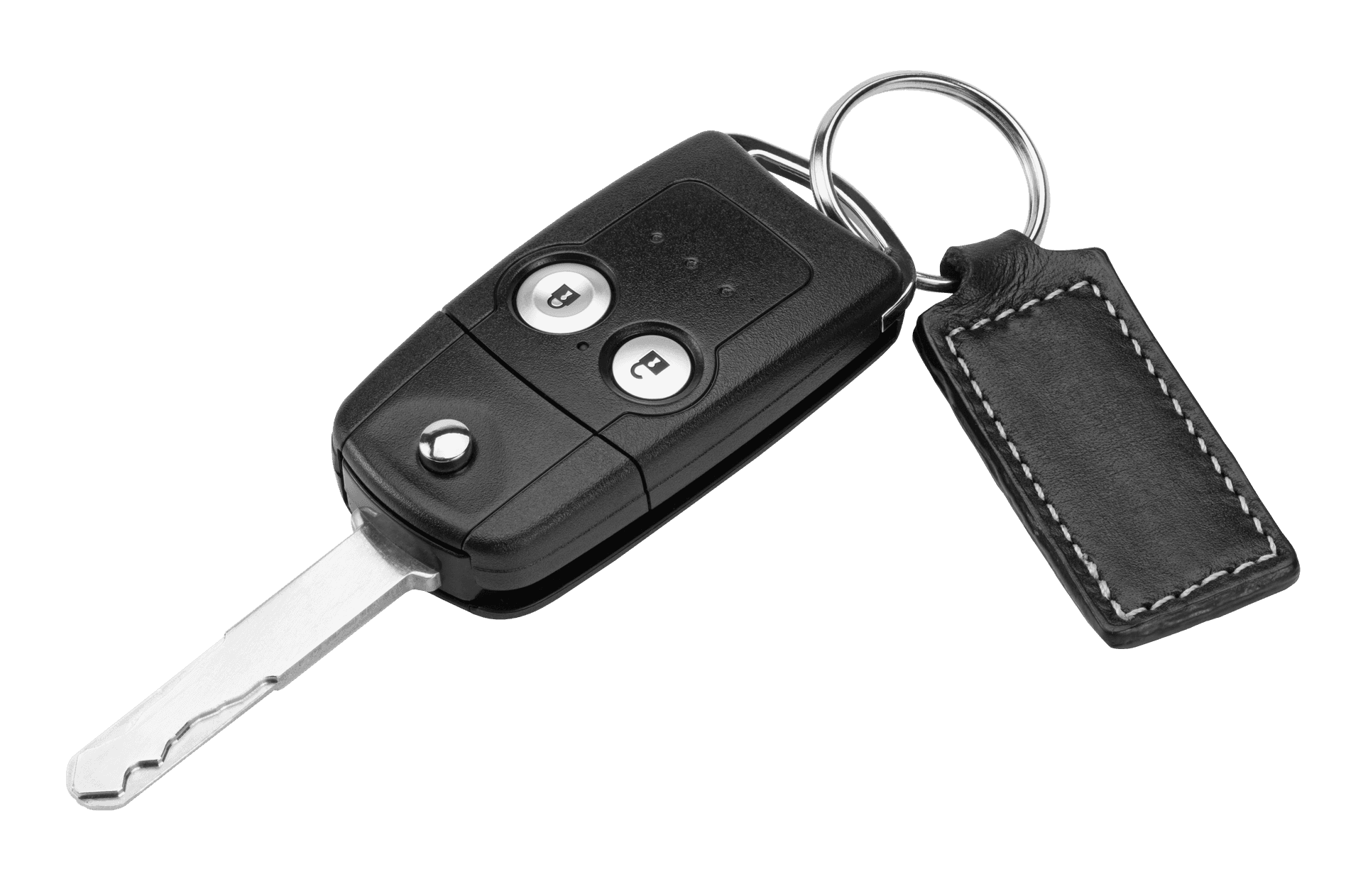 Car Key Fobwith Leather Tag PNG