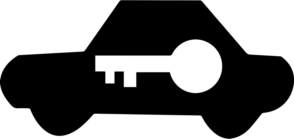 Car Key Silhouette Icon PNG