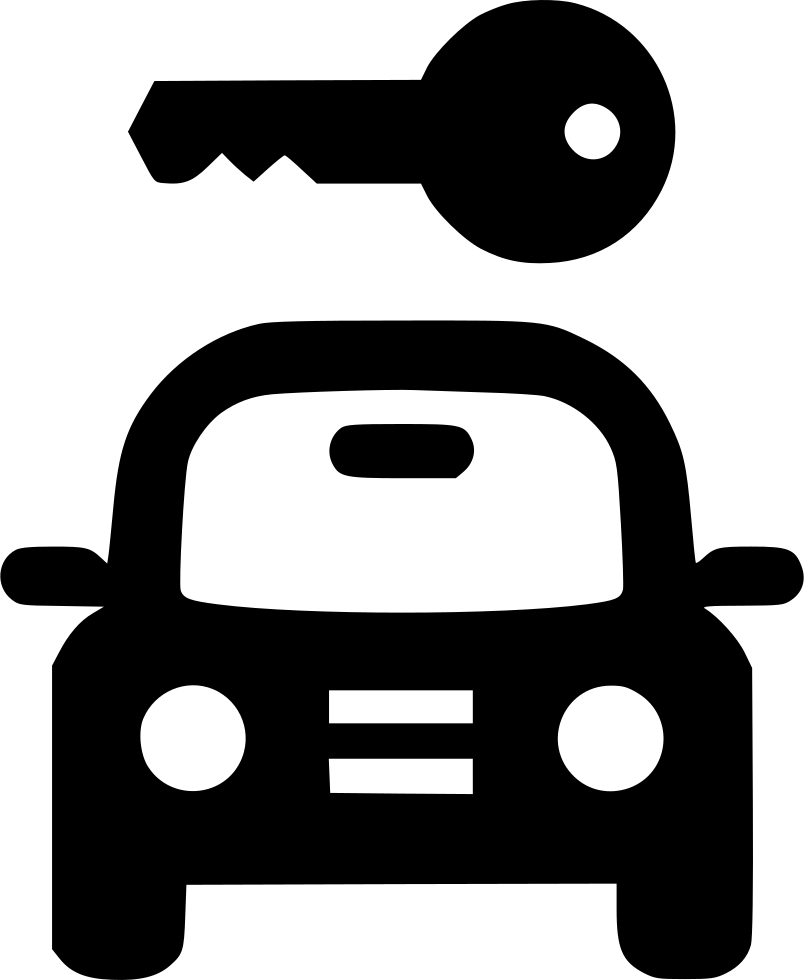 Car Key Silhouette Icon PNG