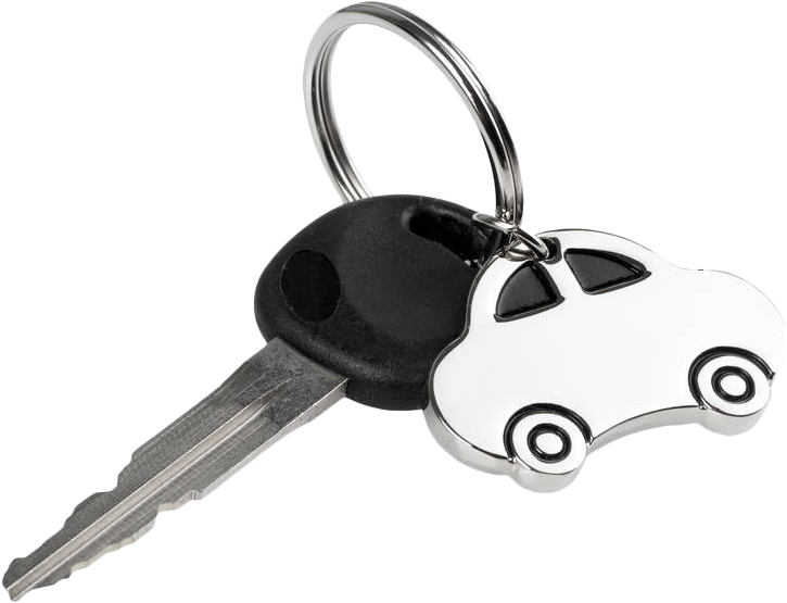 Car Keywith Car Shaped Keychain PNG