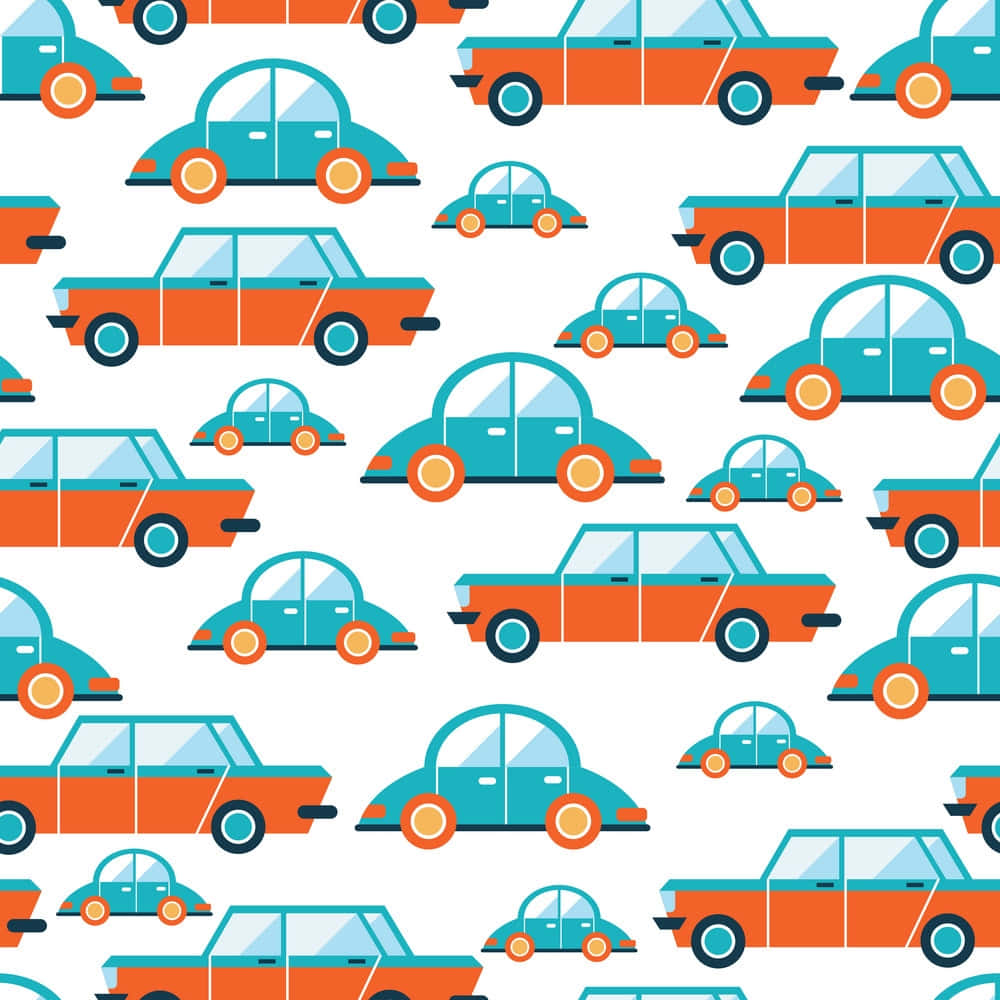 Vibrant Car Pattern Wallpaper Wallpaper