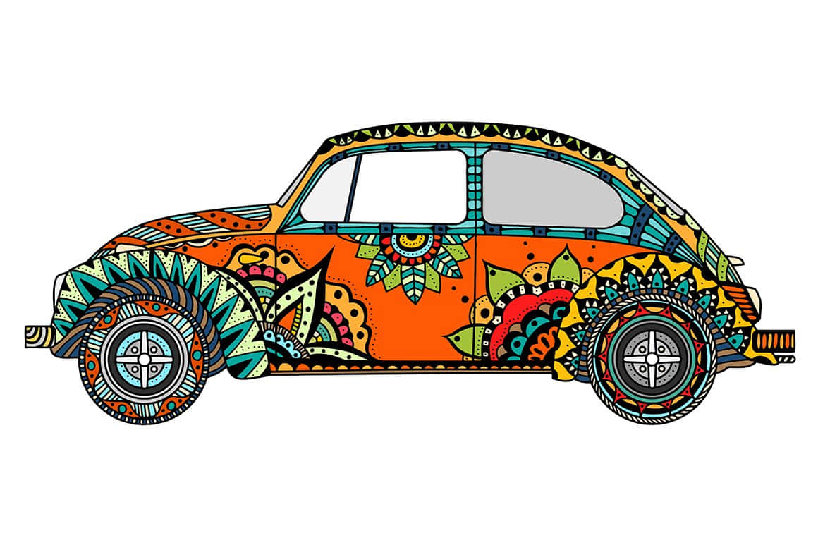 Vibrant Car Pattern Wallpaper Wallpaper
